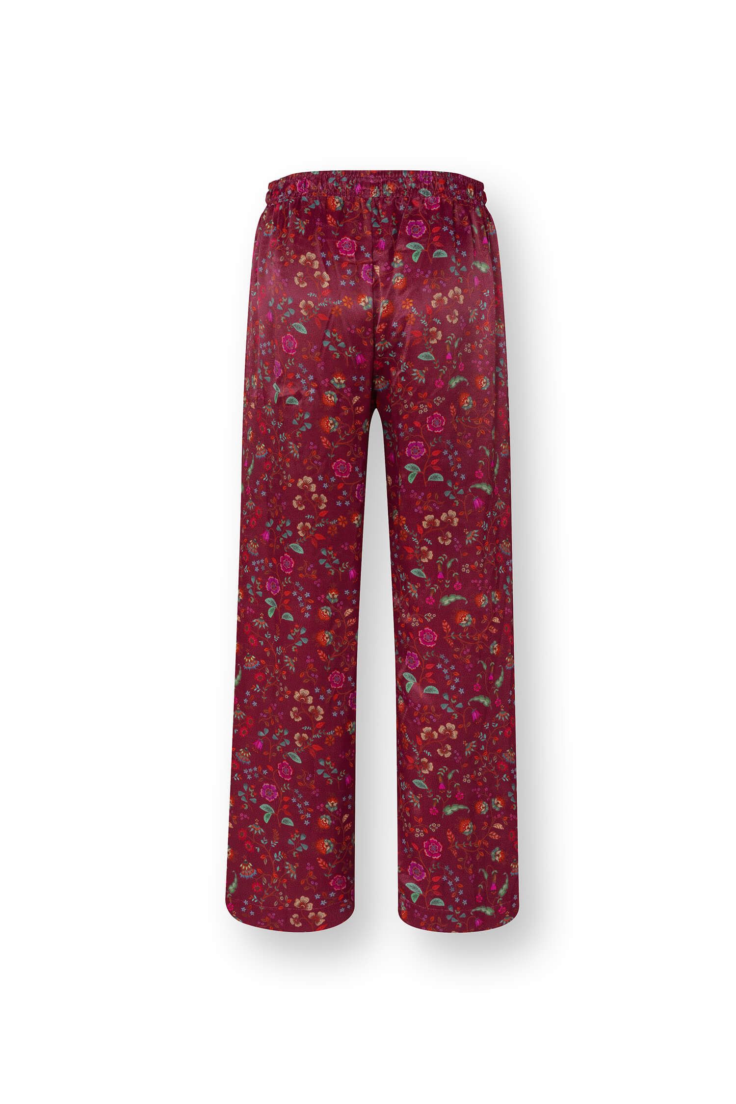 Bente Lange Broek Flora Bangalore Donkerroze