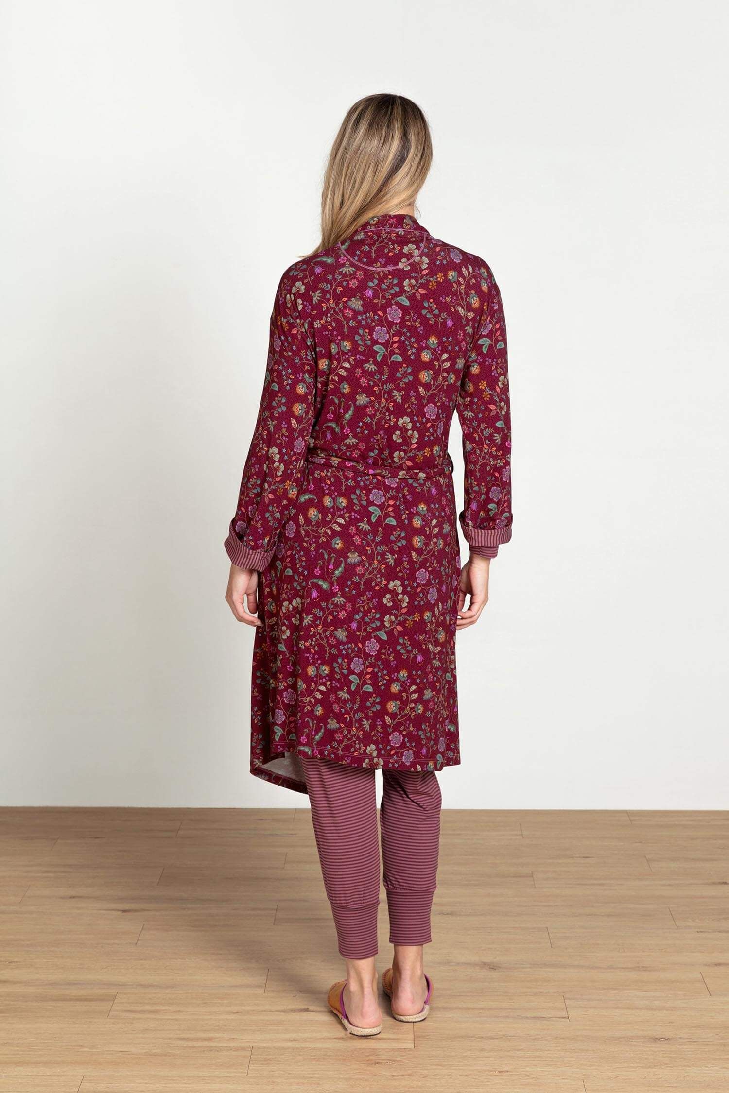 Nisha Kimono Flora Bangalore Dark Pink