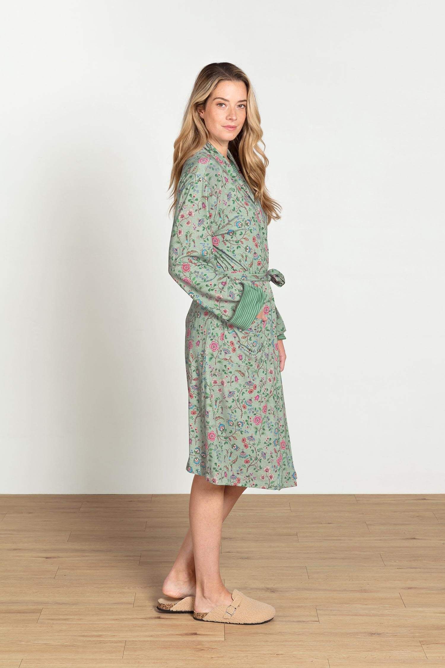 Nisha Kimono Flora Bangalore Green