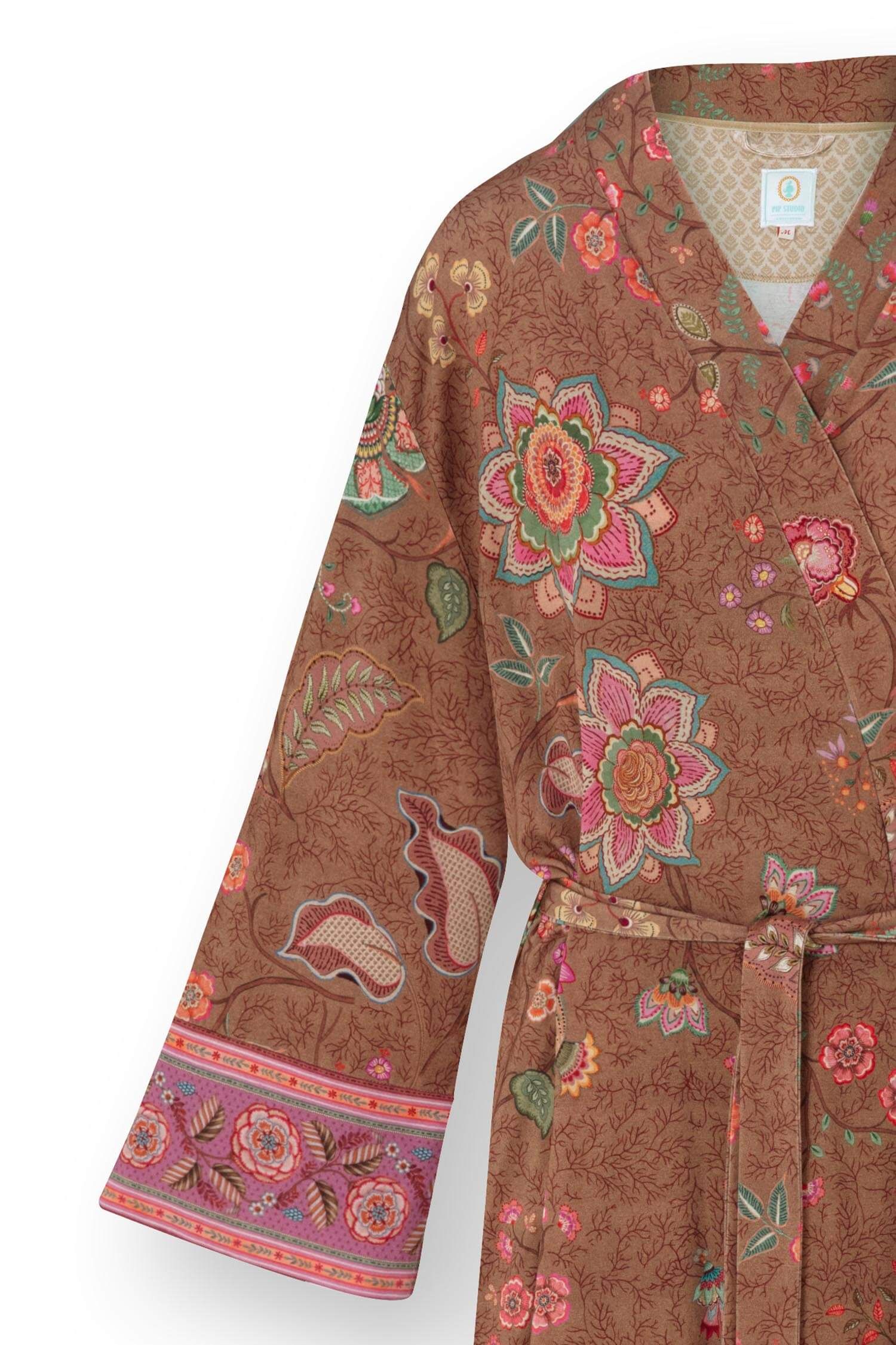 Naomi Kimono Mumbai Morning Brown