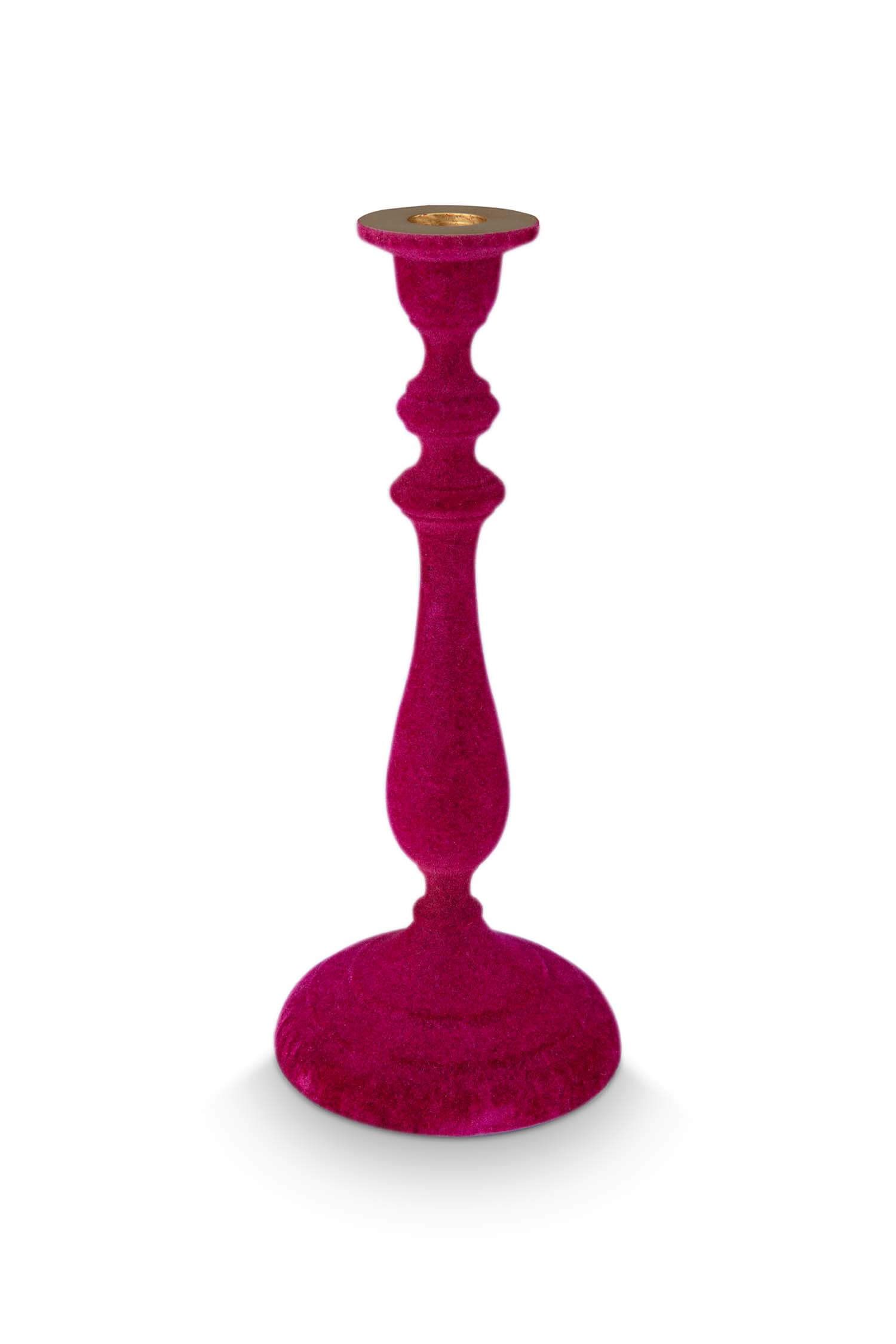 Kerzenhalter Samt Rosa 27cm