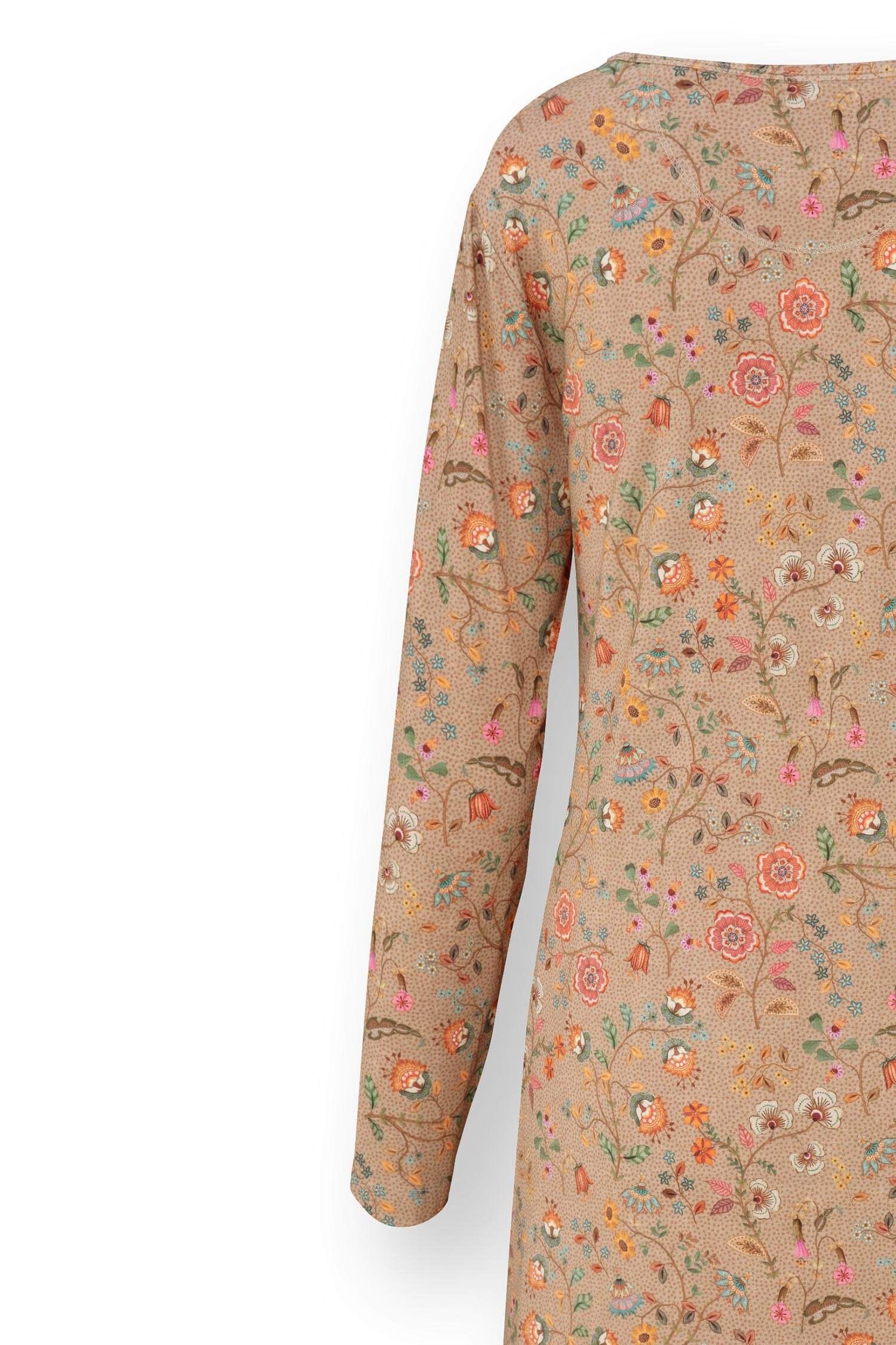Desiree Chemise de Nuit à Manches Longues Flora Bangalore Sable