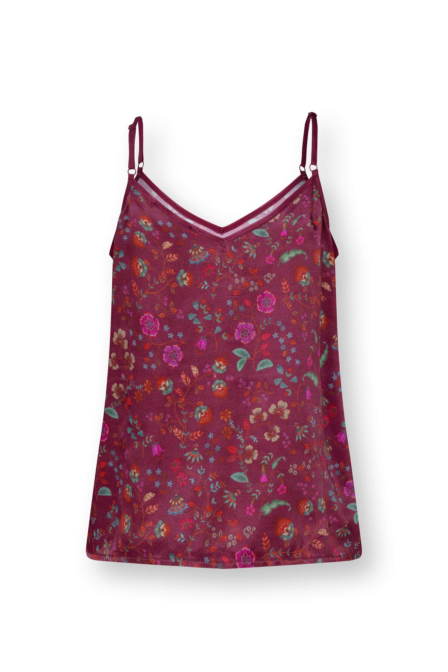 San Sleeveless Top Flora Bangalore Dark Pink