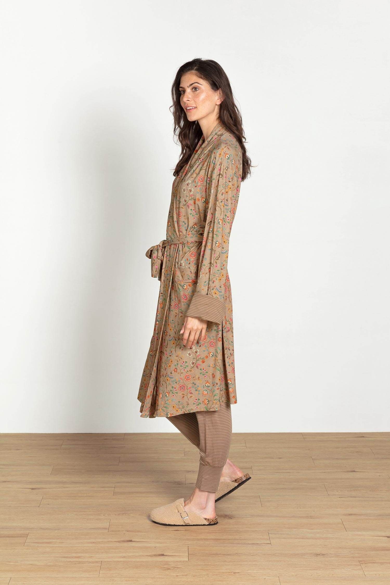Nisha Kimono Flora Bangalore Sand