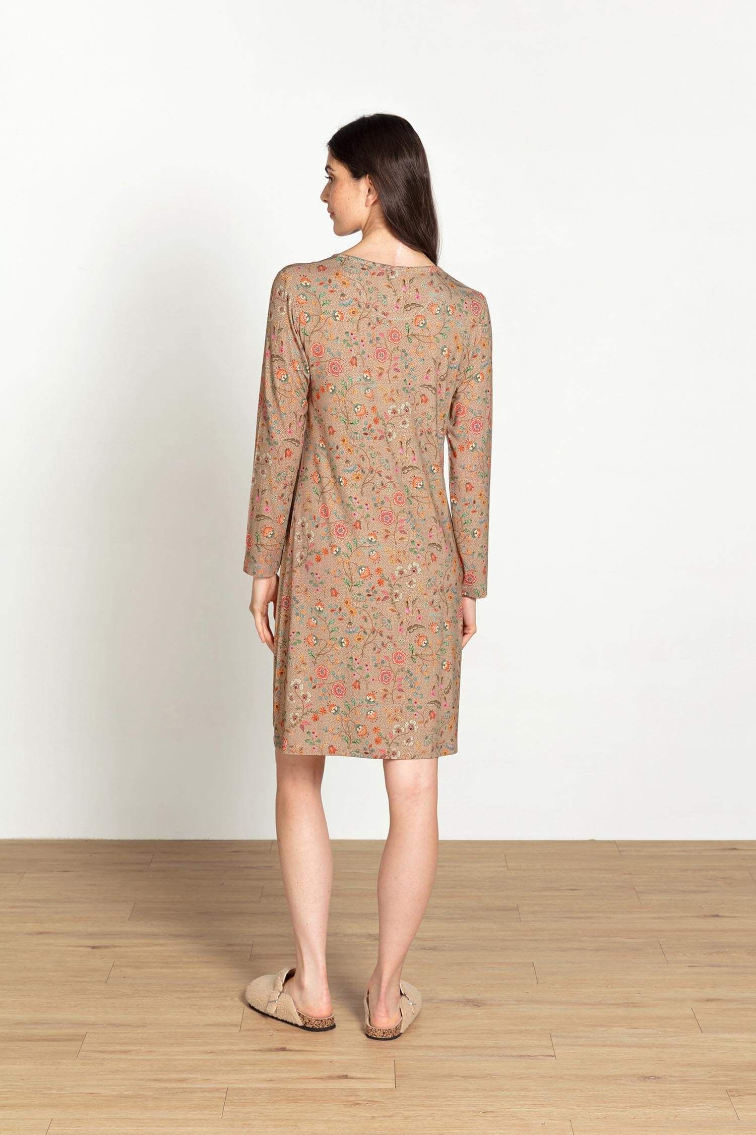 Desiree Chemise de Nuit à Manches Longues Flora Bangalore Sable