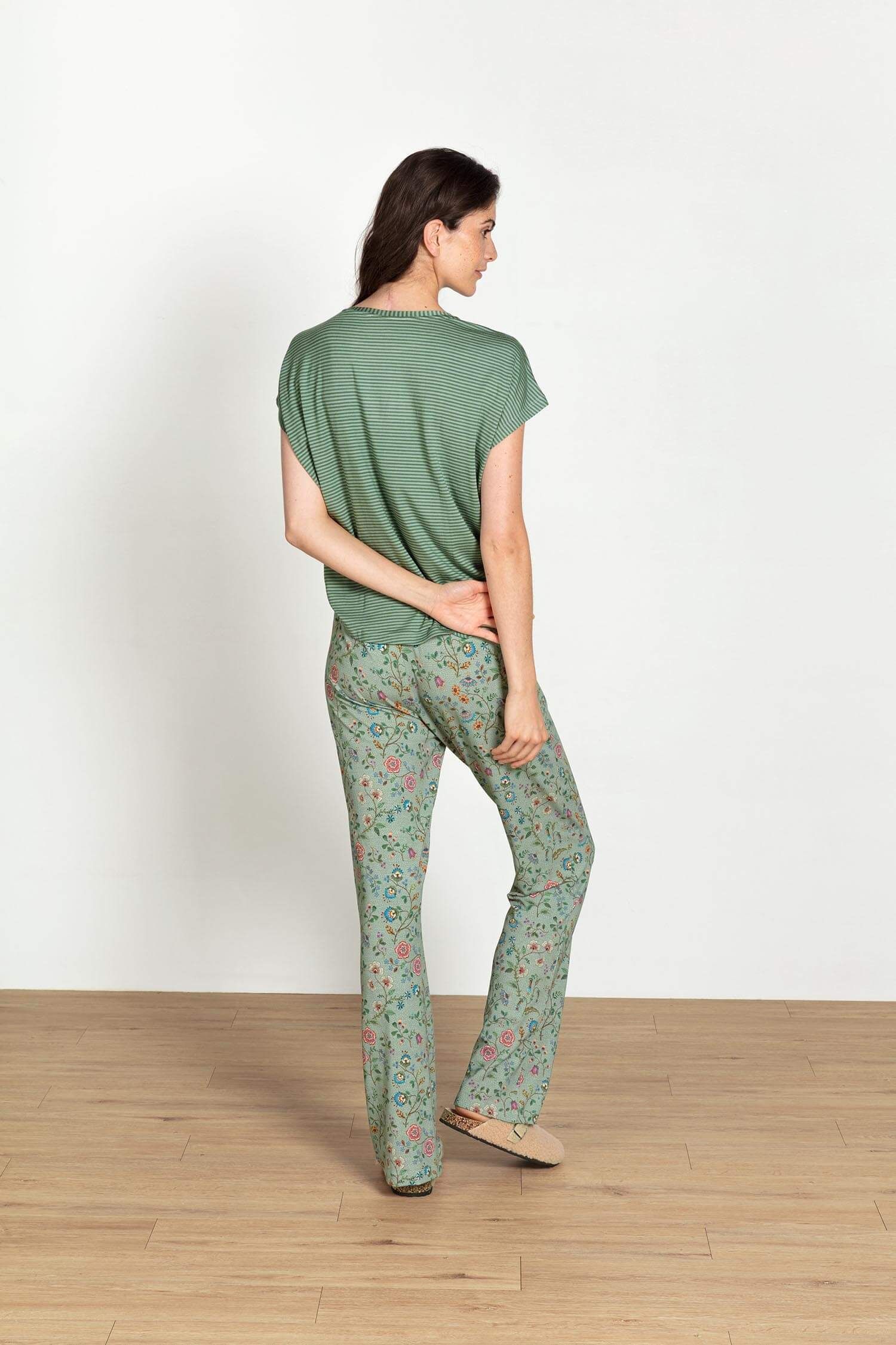 Blake Lange Hose Flora Bangalore Grün
