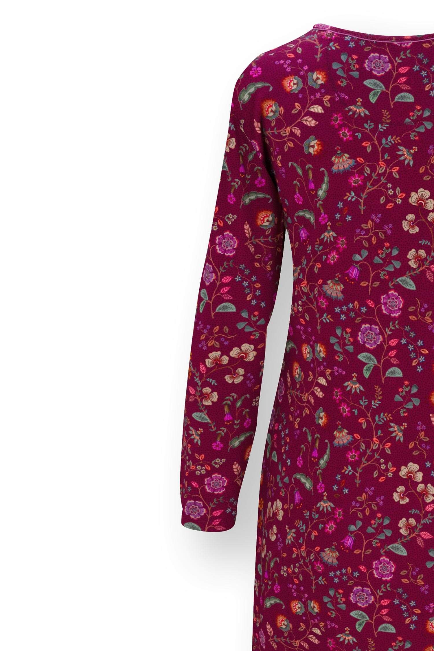 Destiny Chemise de Nuit à Manches Longues Flora Bangalore Rose Foncé