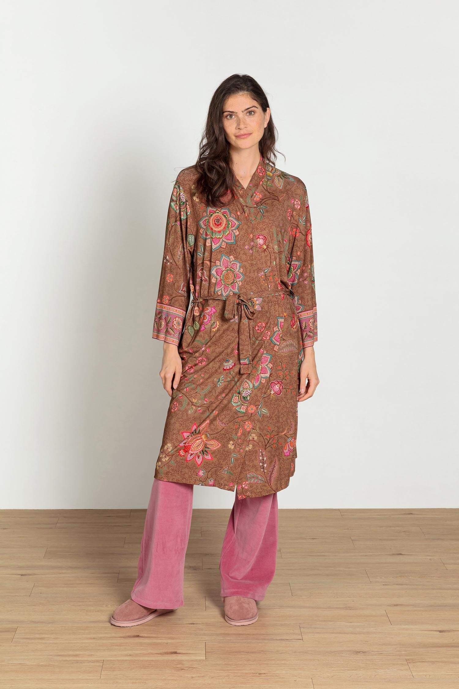 Naomi Kimono Mumbai Morning Brown