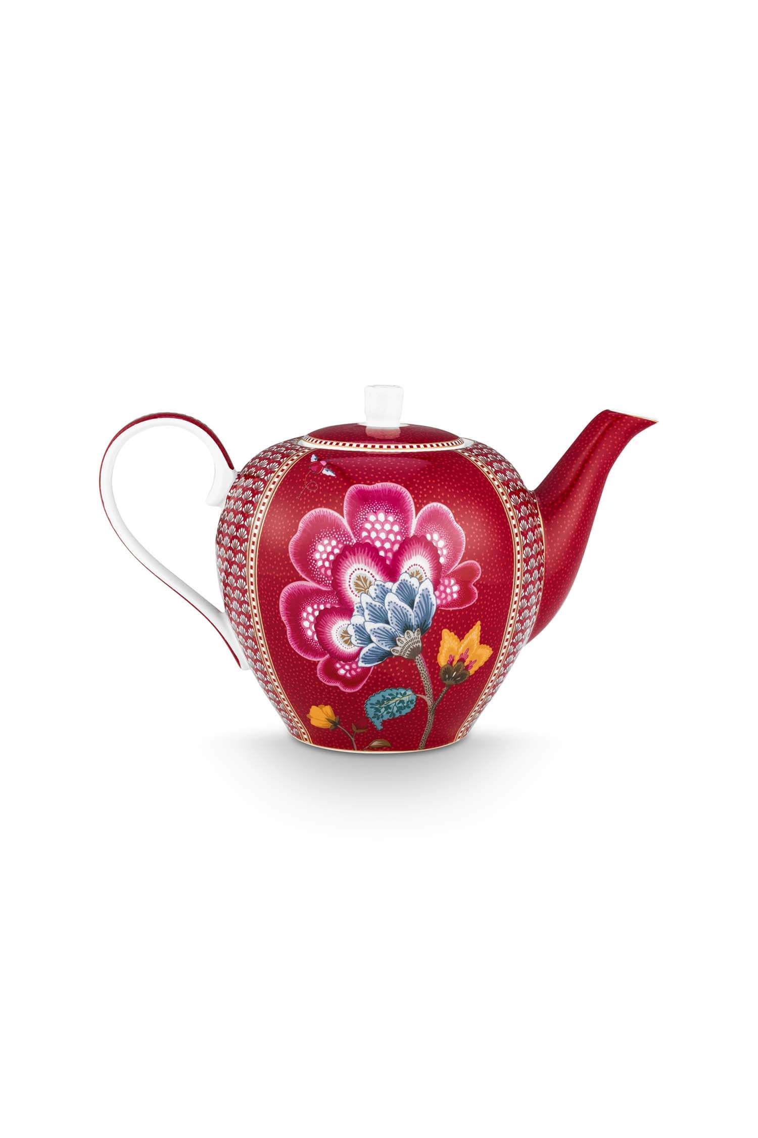 Theepot Groot Blooming Tales Fantasy Donkerrood 1.6L