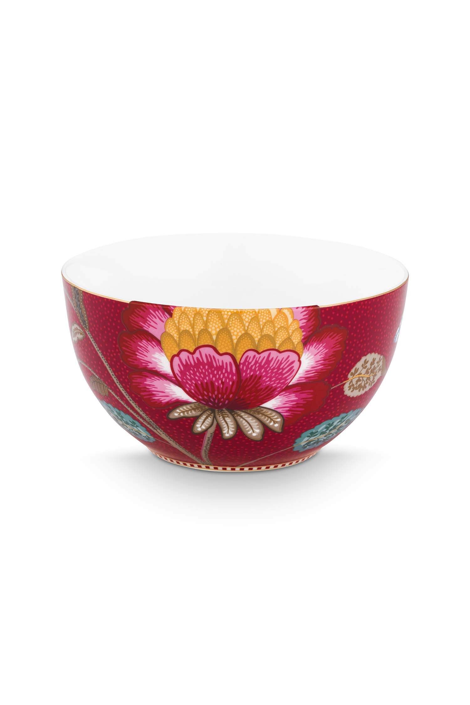 Kom Blooming Tales Fantasy Donkerrood 15cm