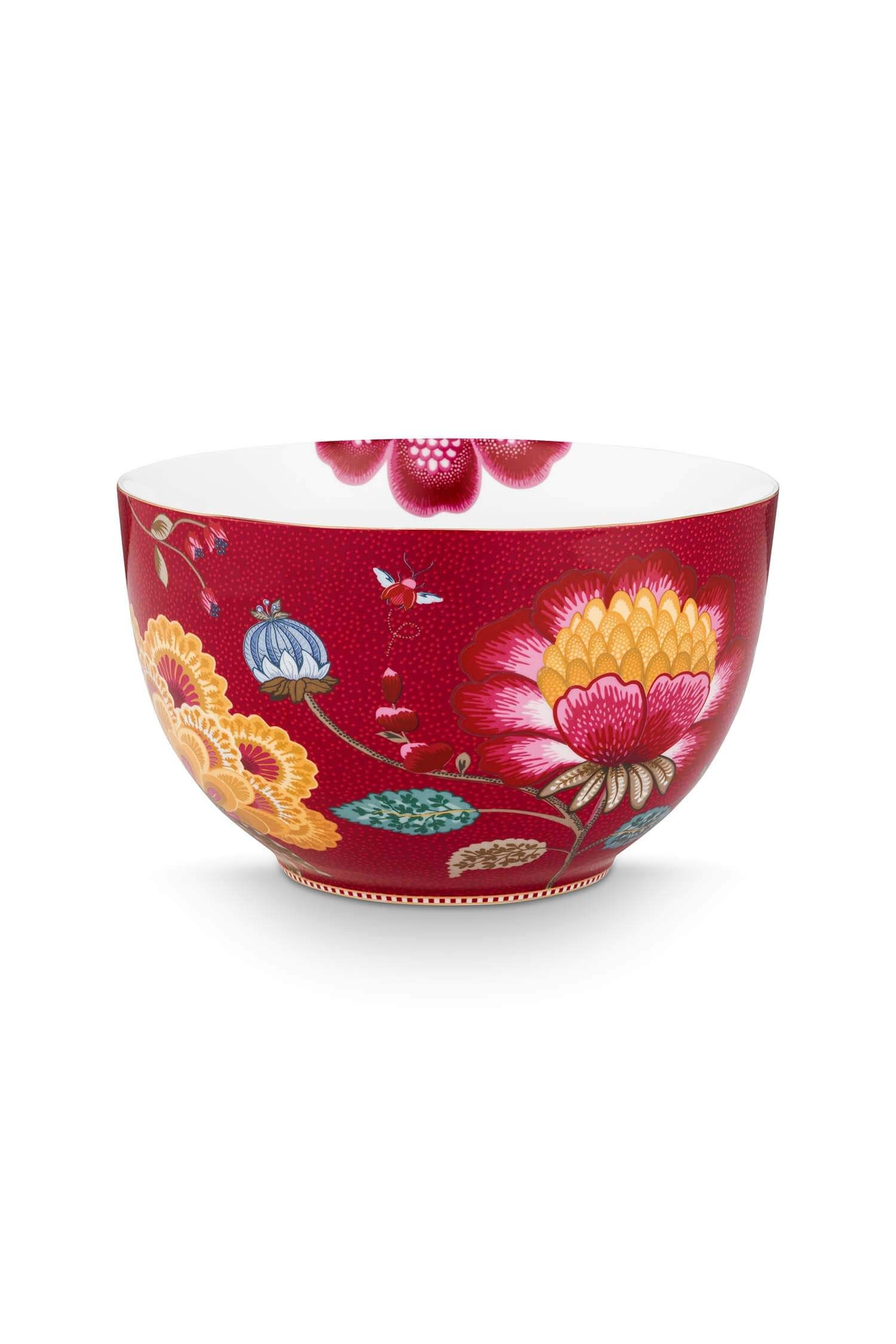 Kom Blooming Tales Fantasy Donkerrood 23cm