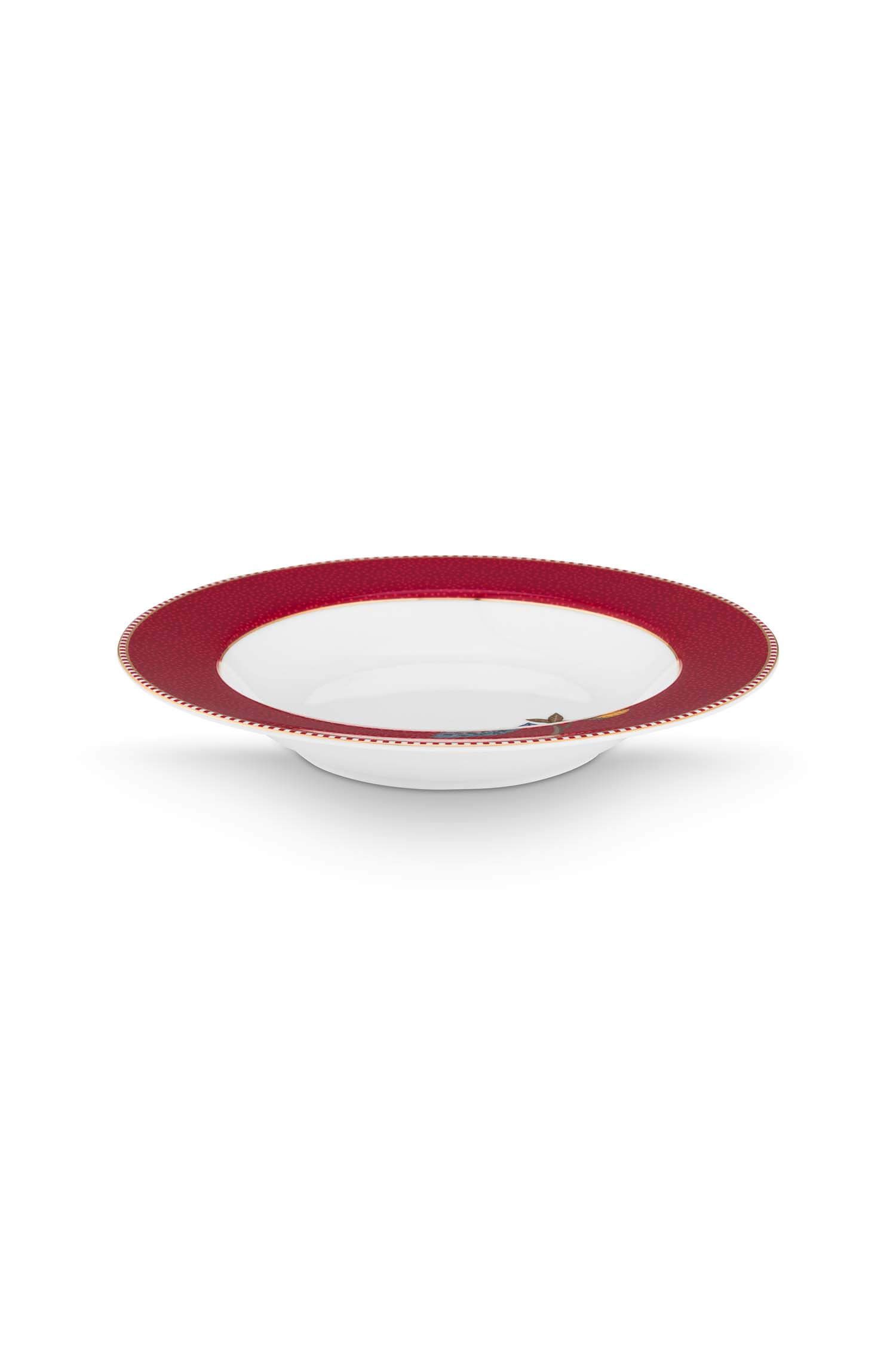 Assiette Creuse Blooming Tales Rouge Foncé 21.5cm