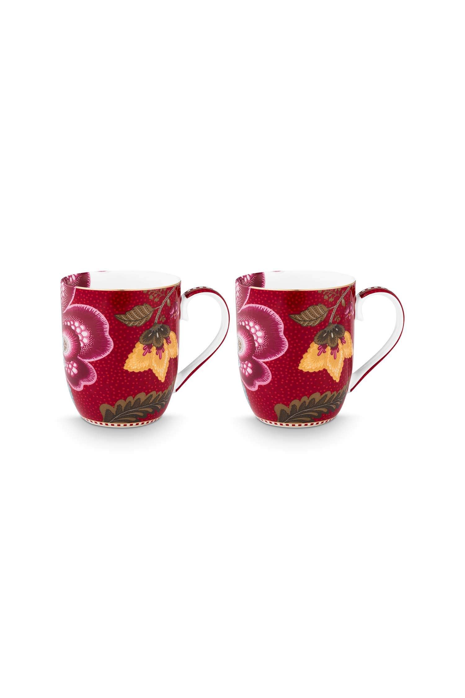 Set/2 Mokken Blooming Tales Fantasy Donkerrood 200ml