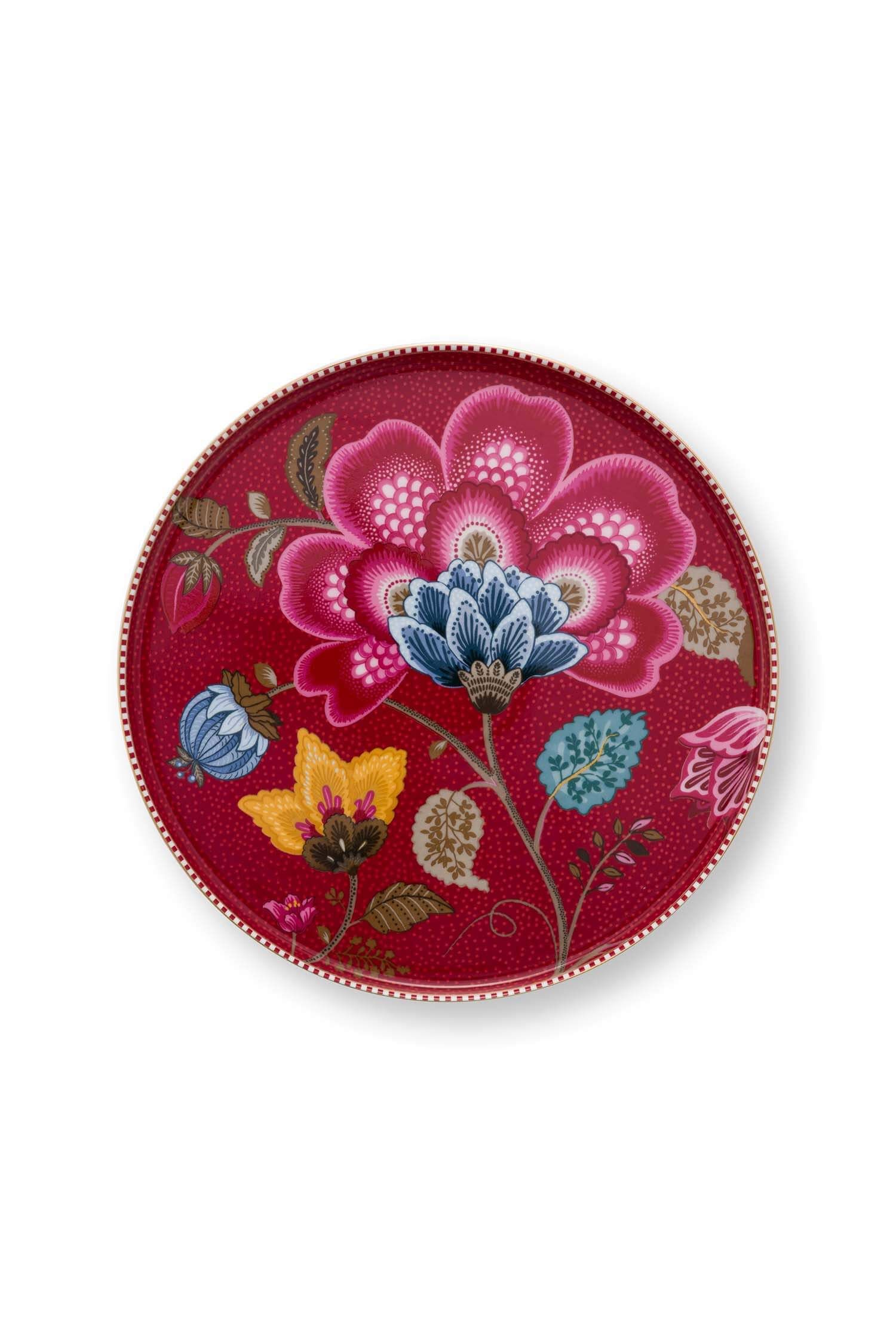 Taartplateau Mini Blooming Tales Fantasy Donkerrood 21cm