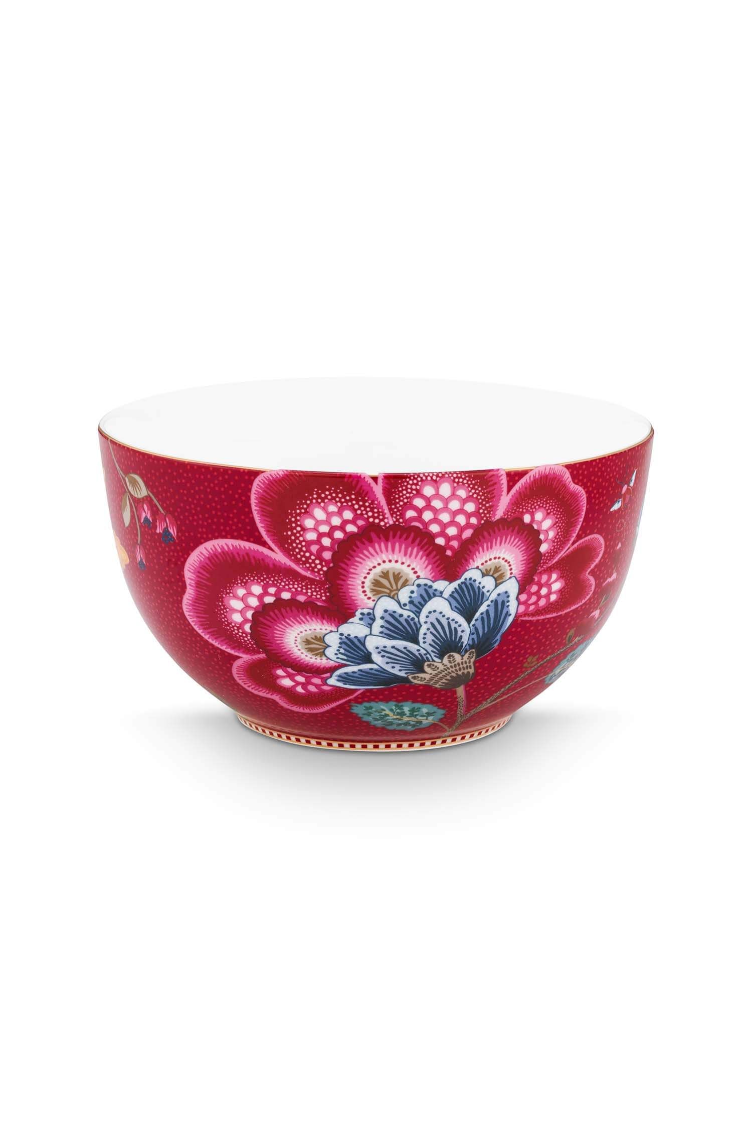 Kom Blooming Tales Fantasy Donkerrood 18cm