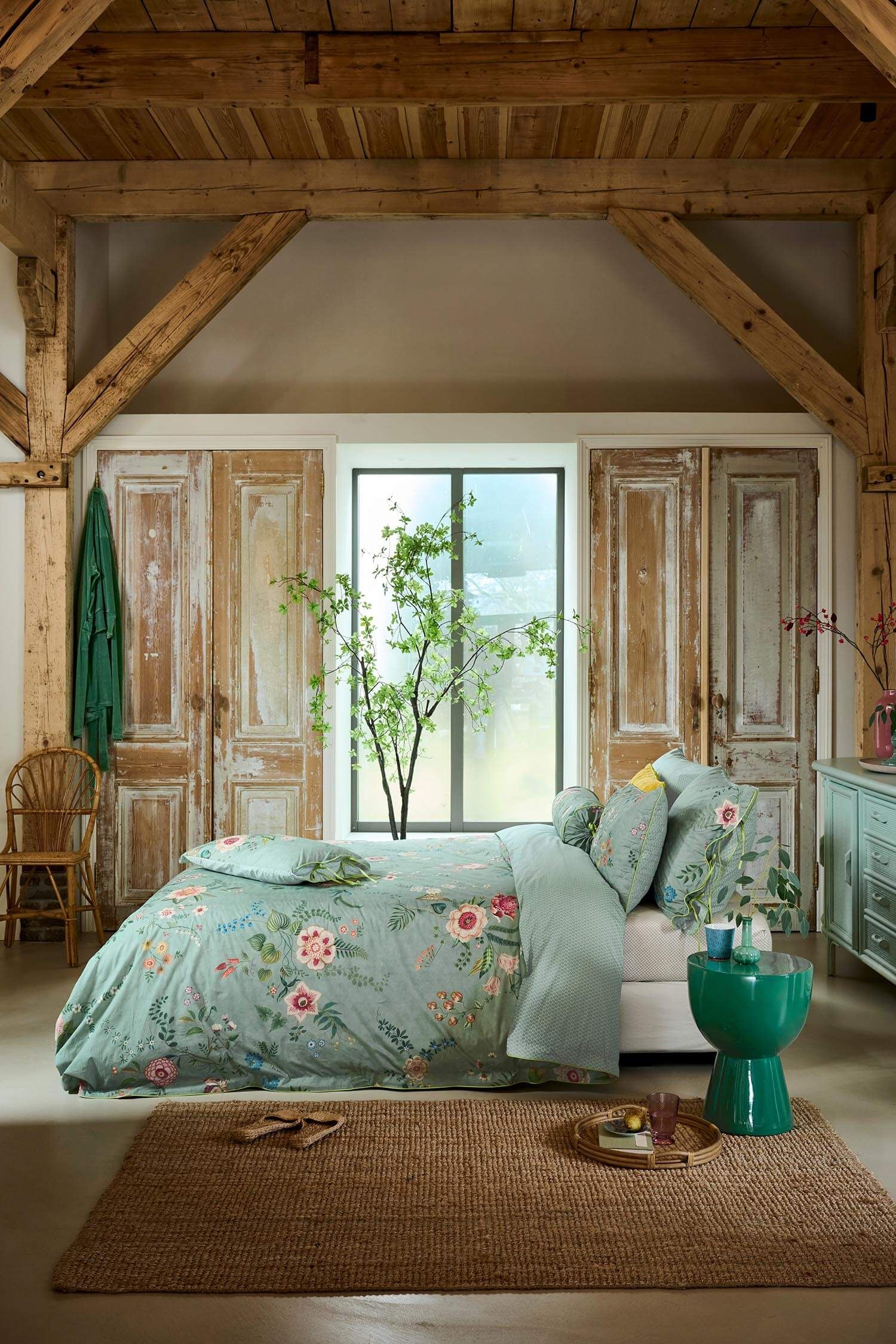 Zierkissen Quilted Everbloom Grün