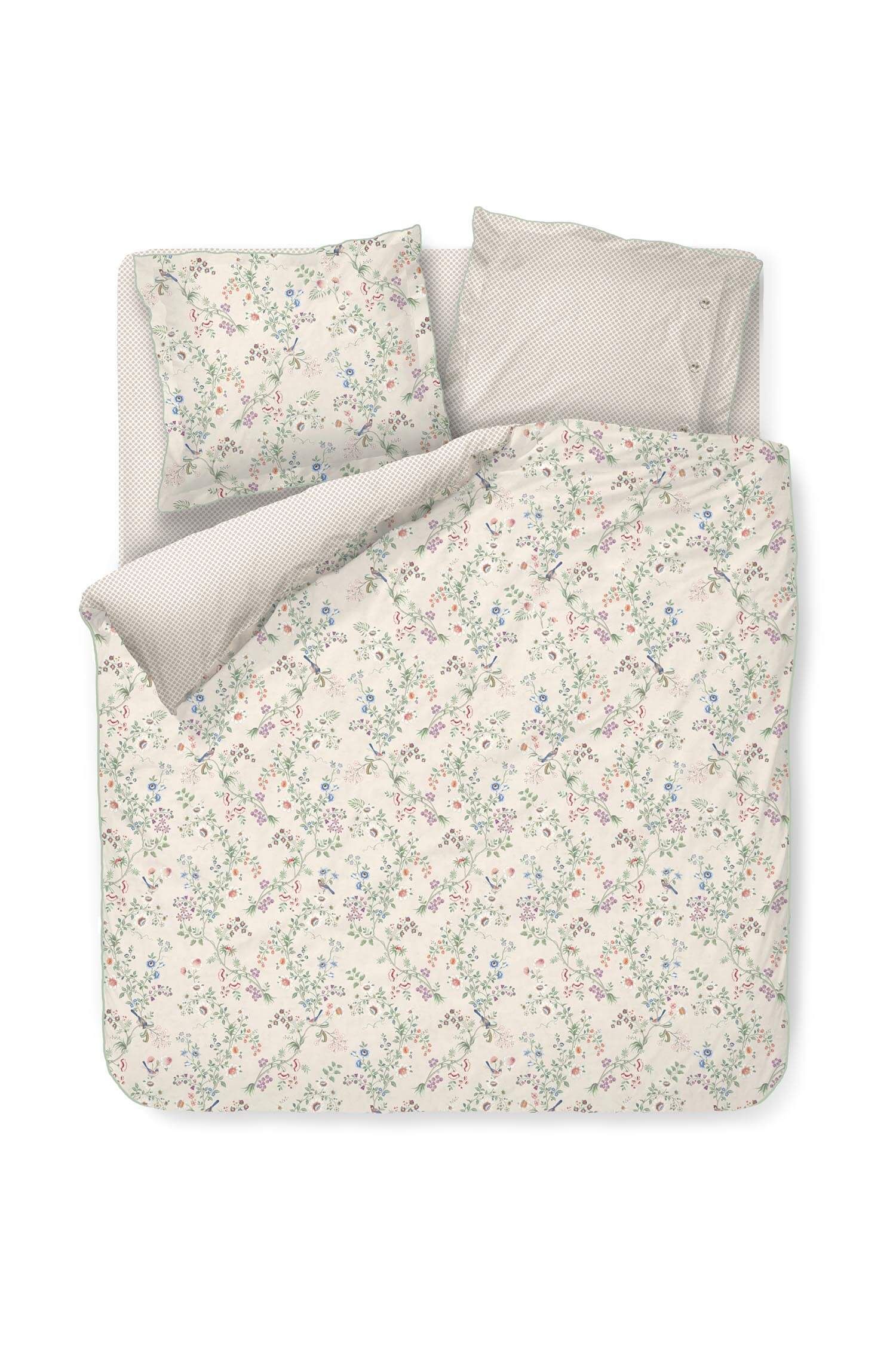 Ensemble Housse de Couette Lotus Lullaby Blanc Cassé