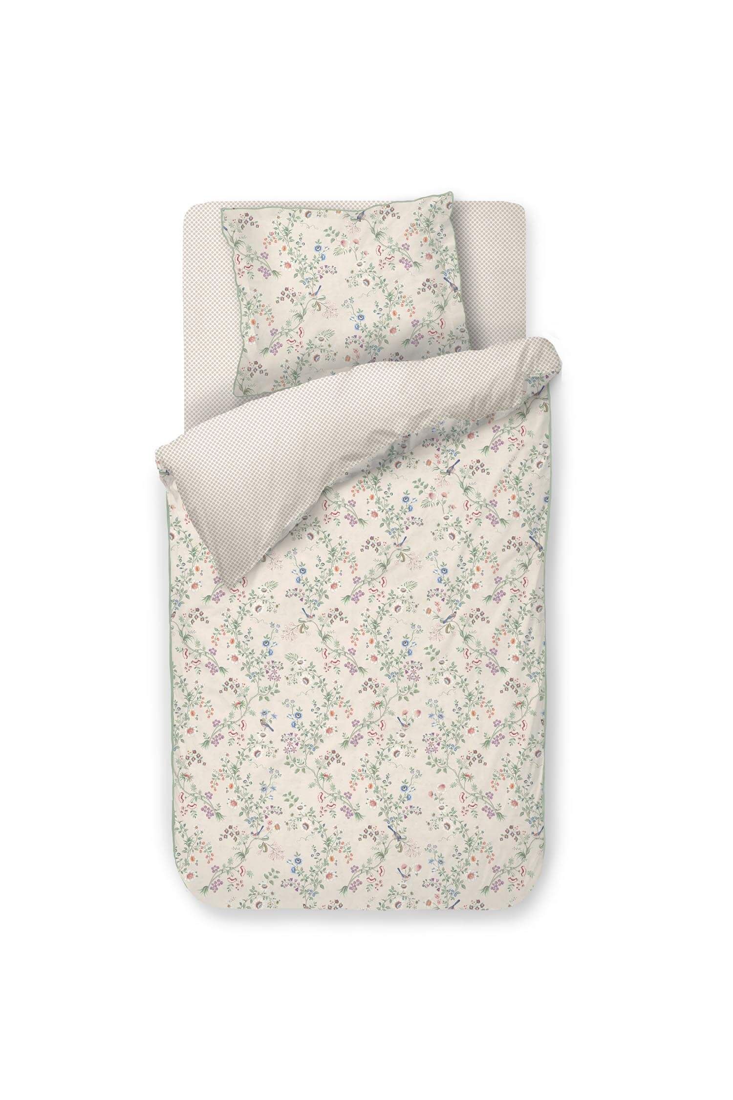 Ensemble Housse de Couette Lotus Lullaby Blanc Cassé