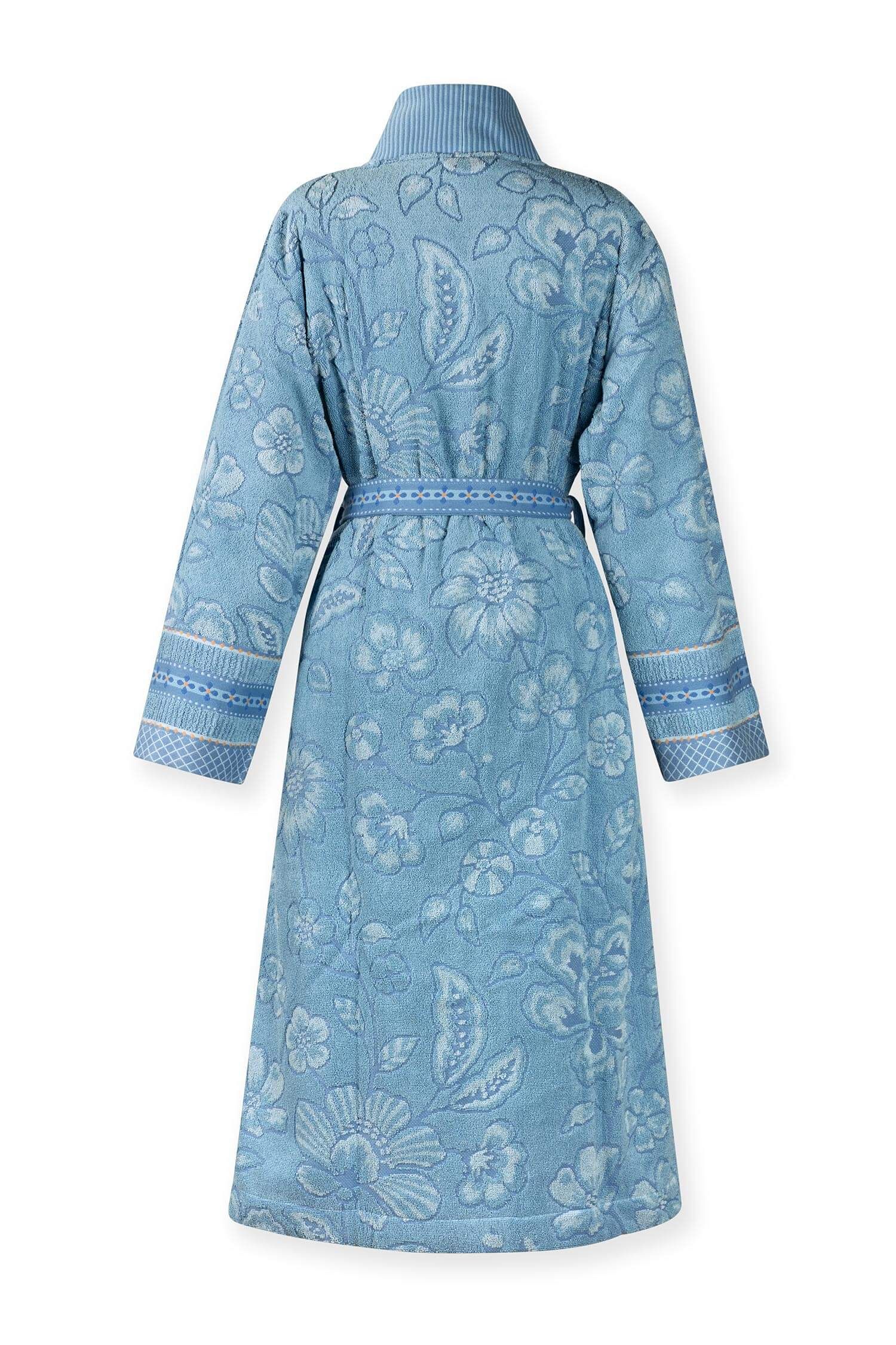 Bademantel Jasmin Jacquard Hellblau