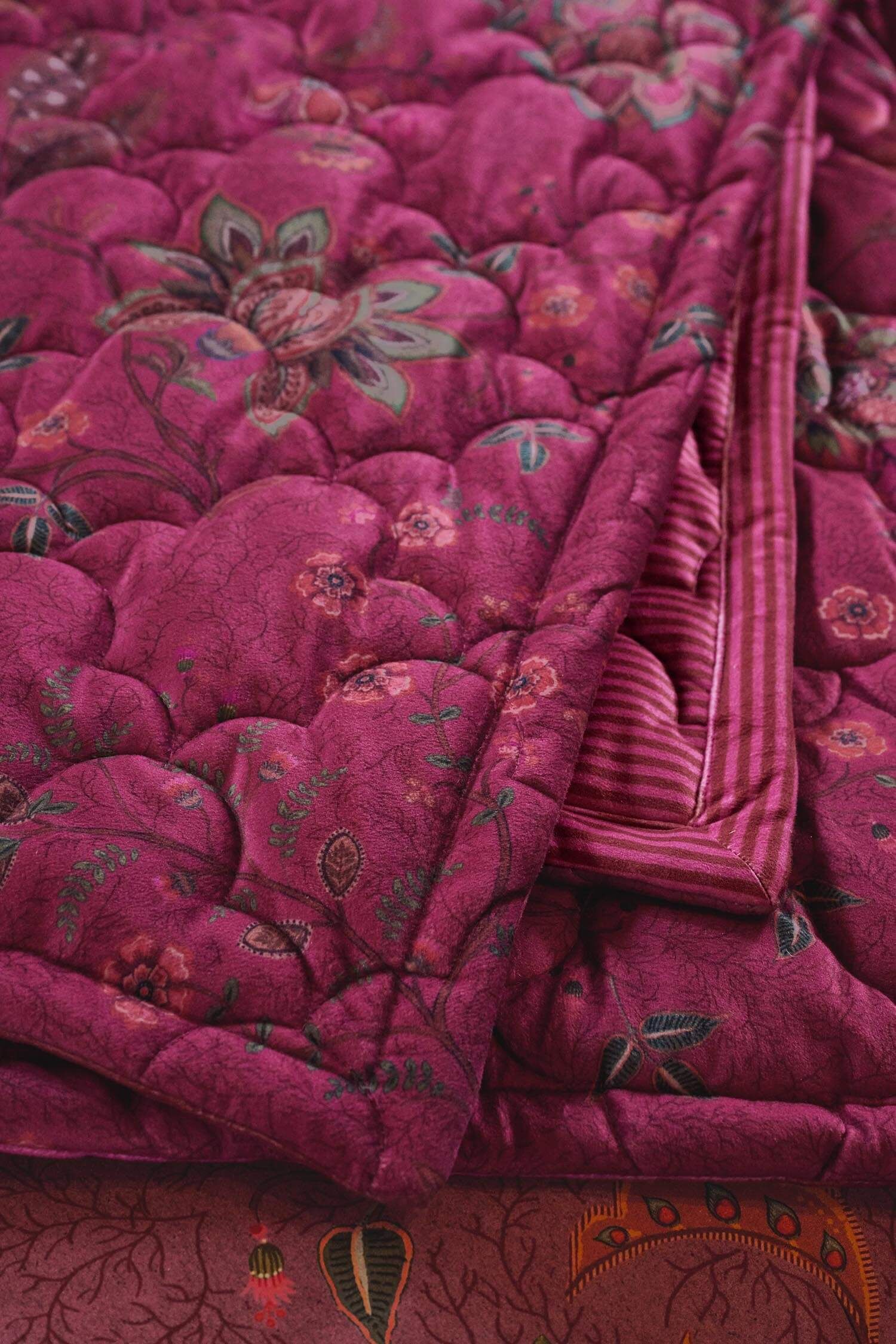 Quilt Velvet Mumbai Morning Dunkelrosa