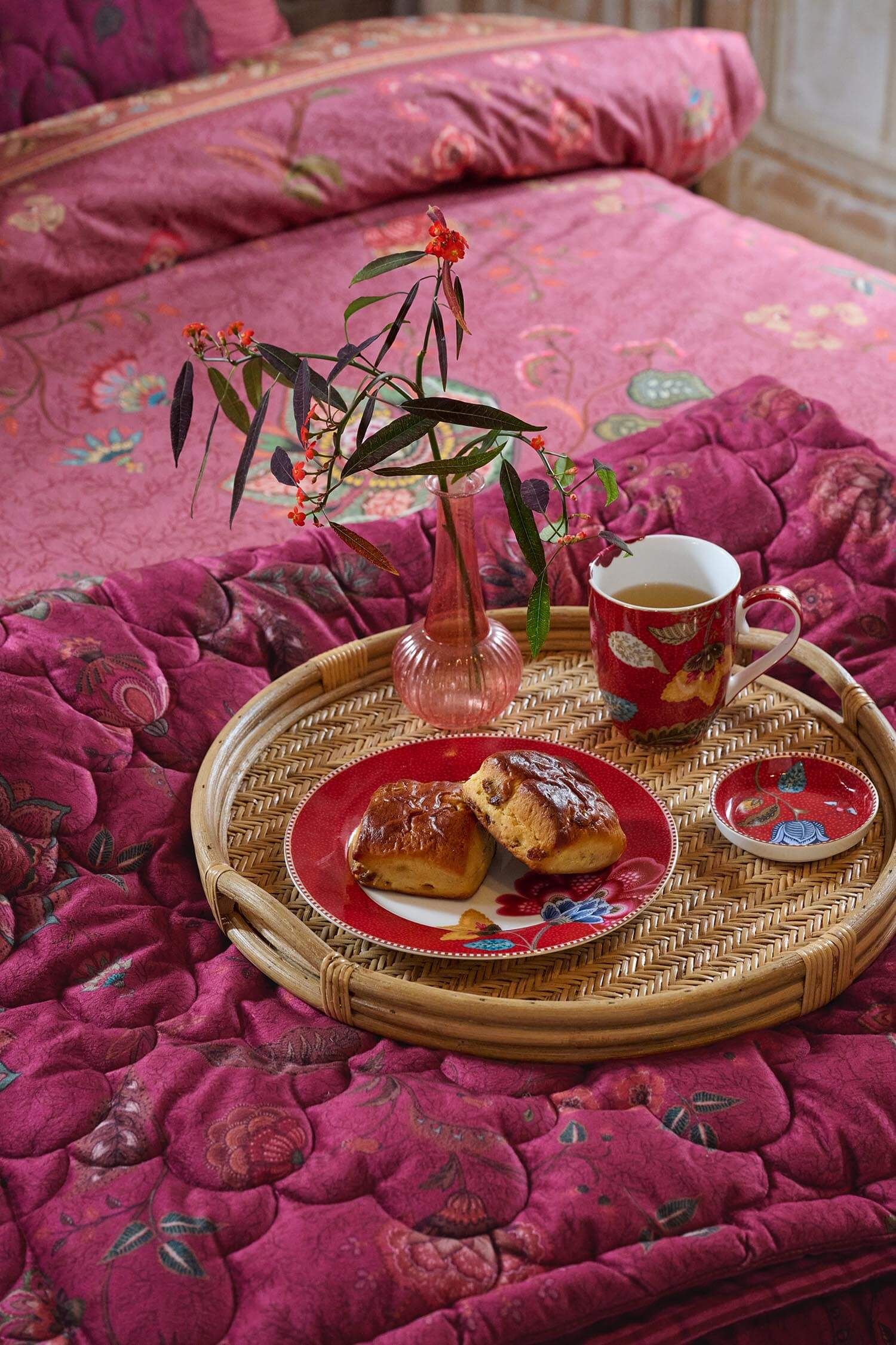 Quilt Velvet Mumbai Morning Dunkelrosa
