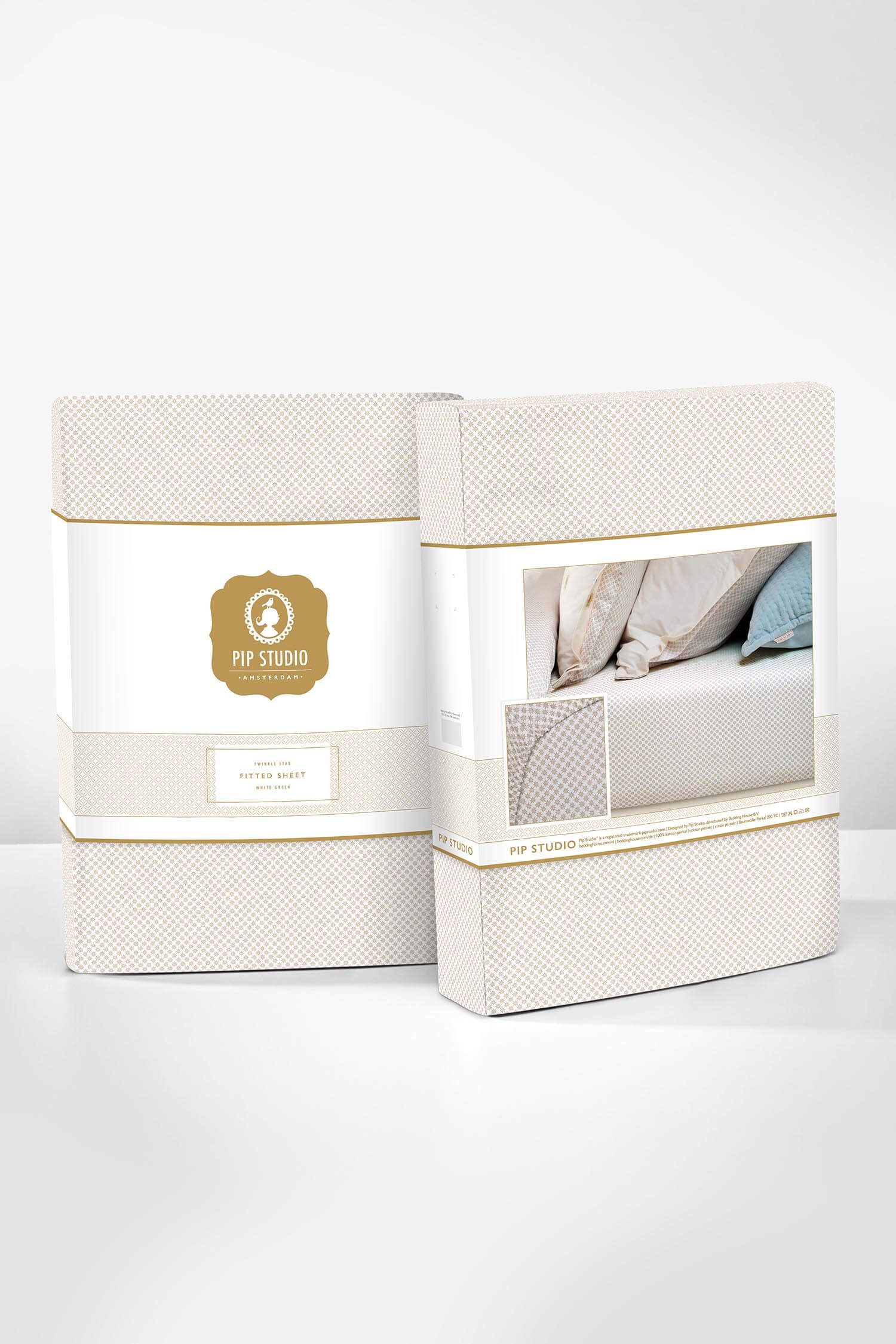 Drap-Housse Twinkle Star Blanc/Vert