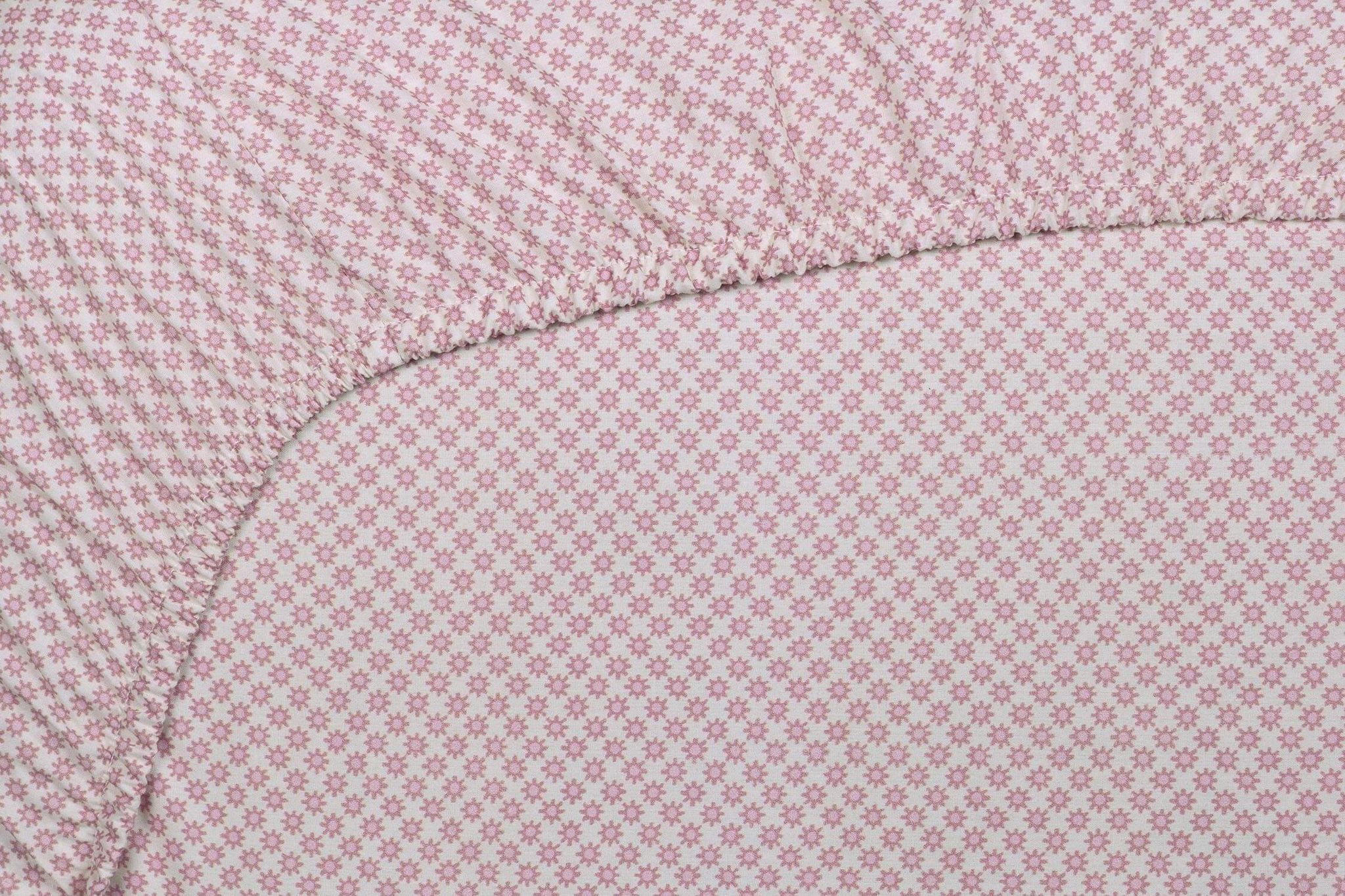 Drap-Housse Twinkle Star Blanc/Rose