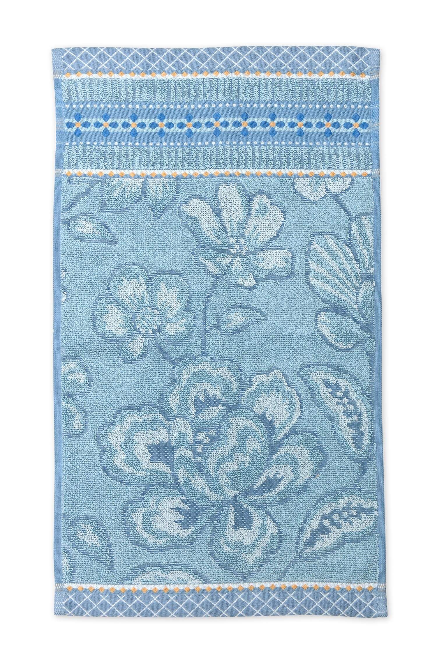 Gästehandtuch Set/3 Jasmin Jacquard Hellblau 30x50cm