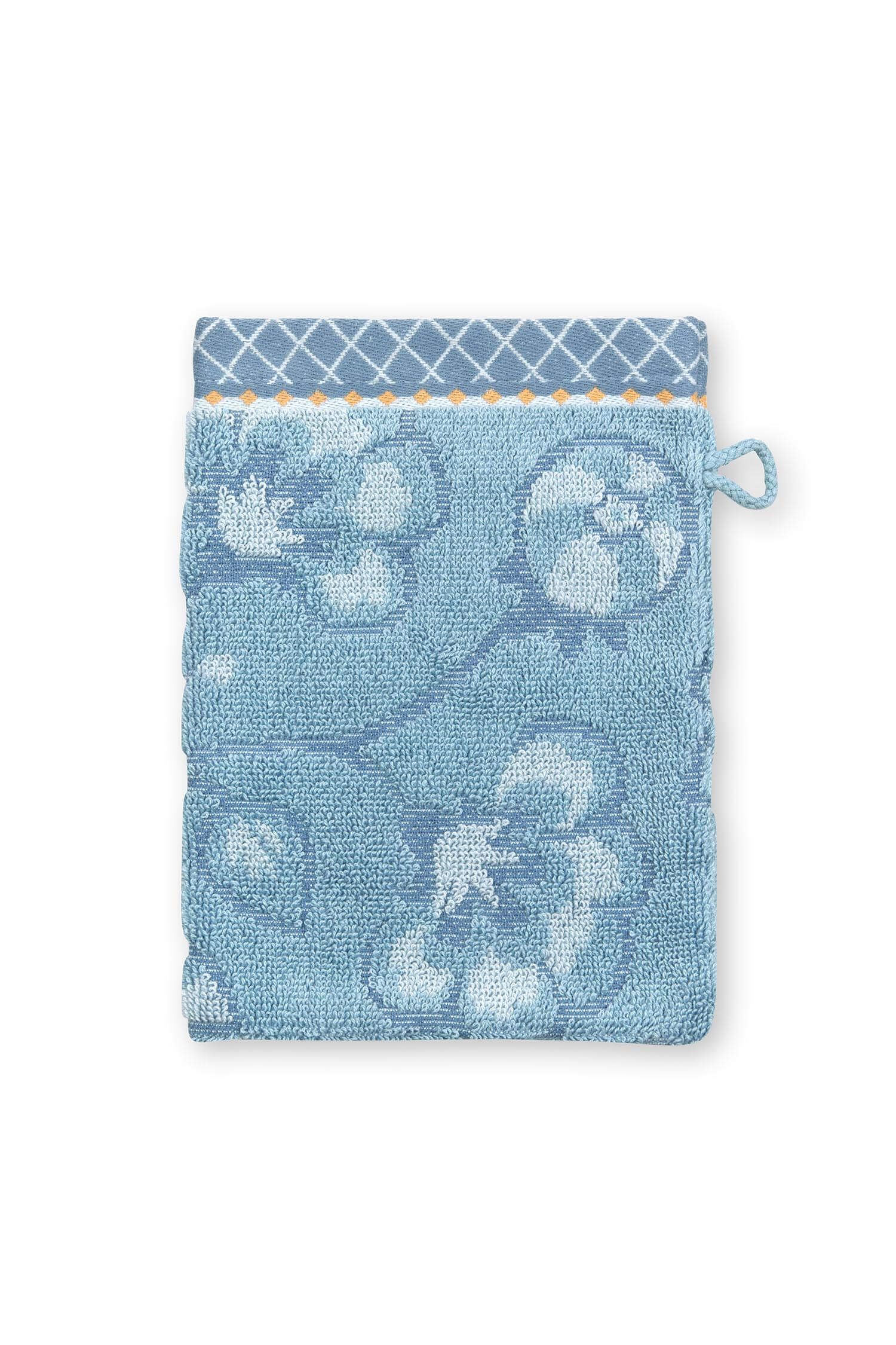 Washcloth Set/3 Jasmin Jacquard Light Blue 16x22cm