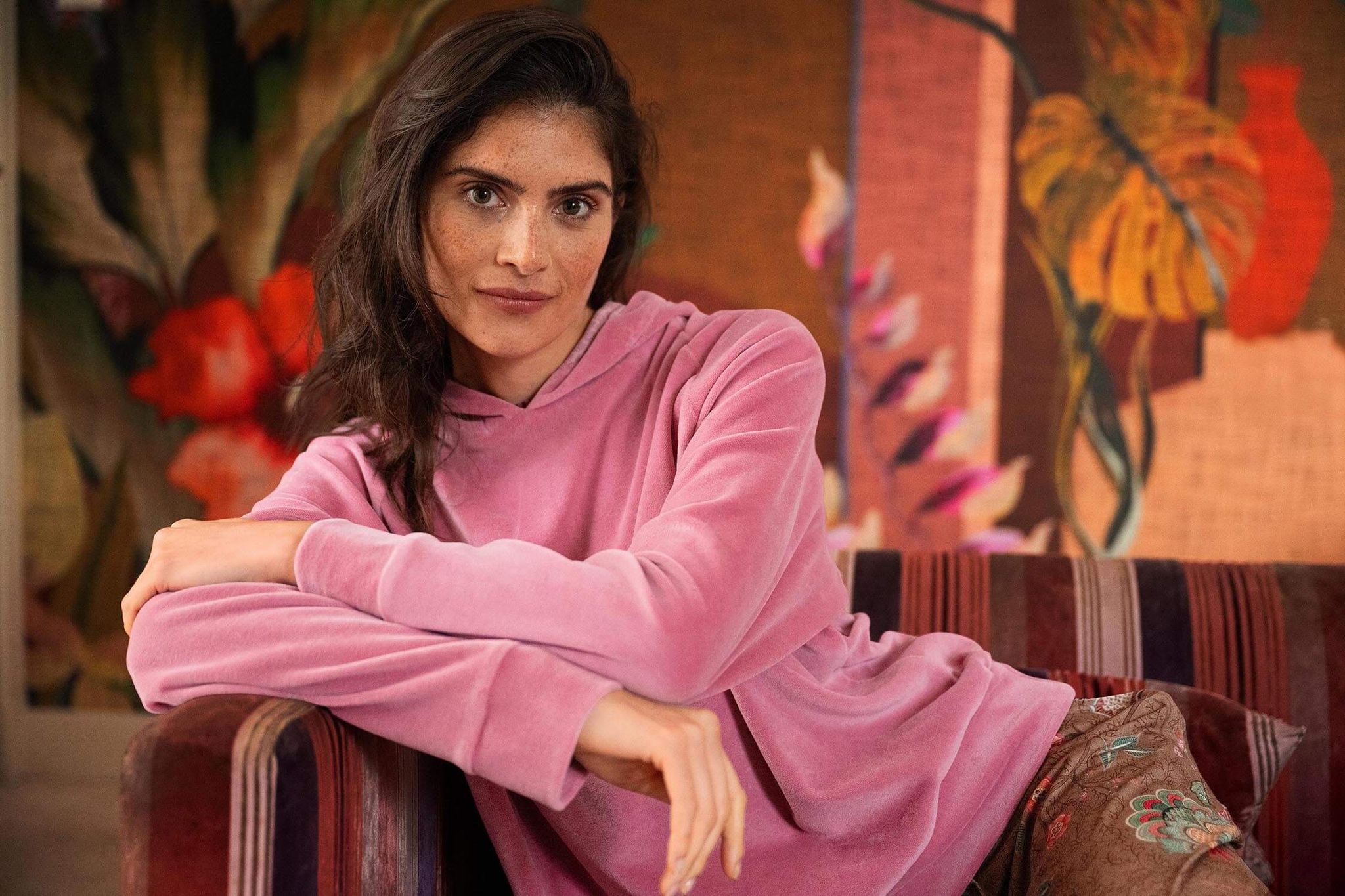 Tamari Sweater Velvet Roze