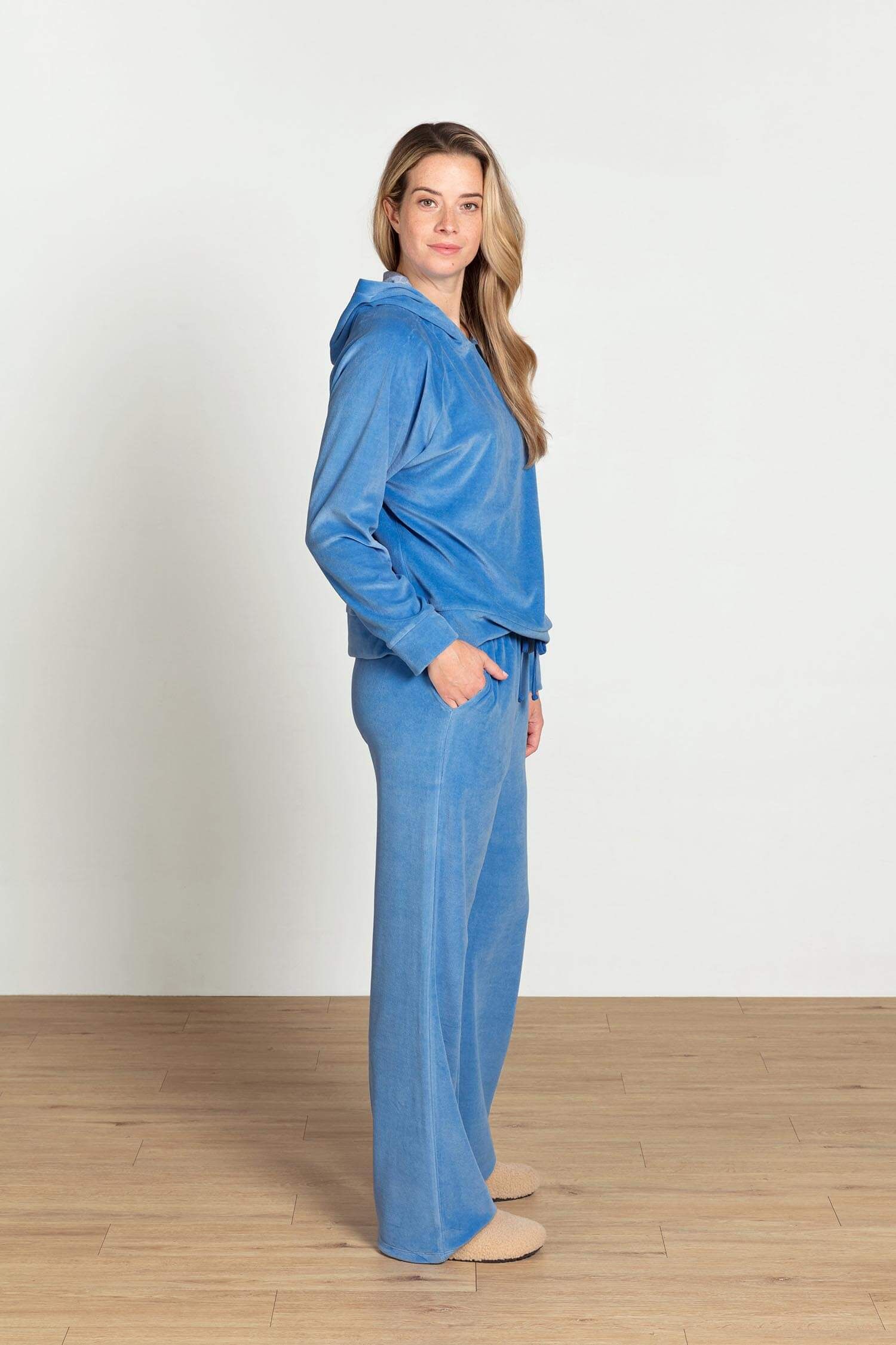 Tamari Sweater Velvet Blauw