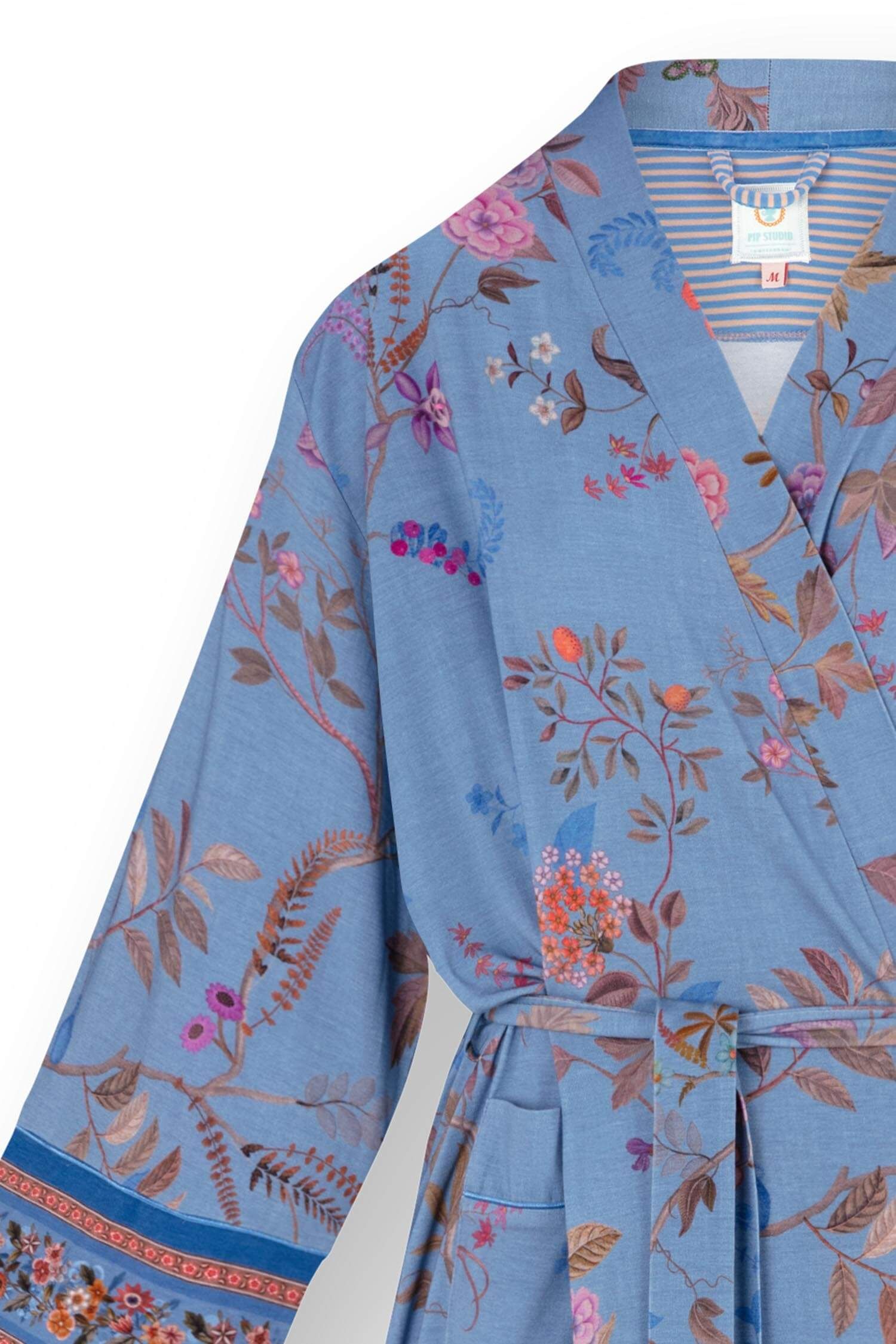 Noa Kimono Bodhi Flower Blauw