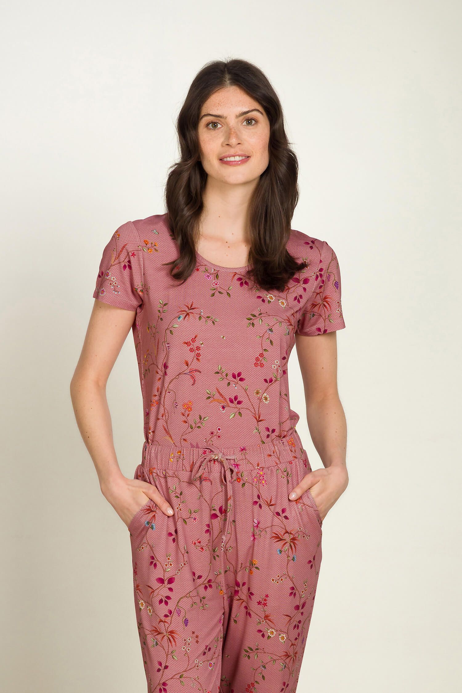 Tilly Top Korte Mouw Delhi Dreams Roze