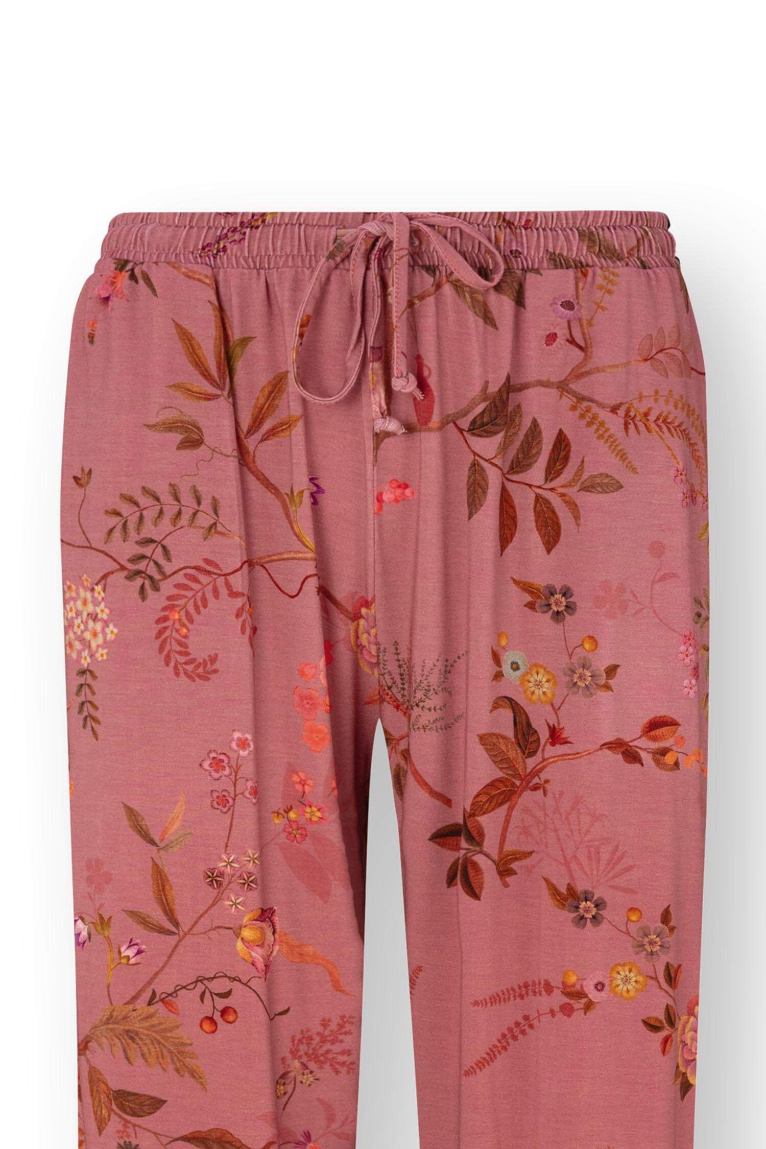 Belin Lange Broek Bodhi Flower Donkerroze