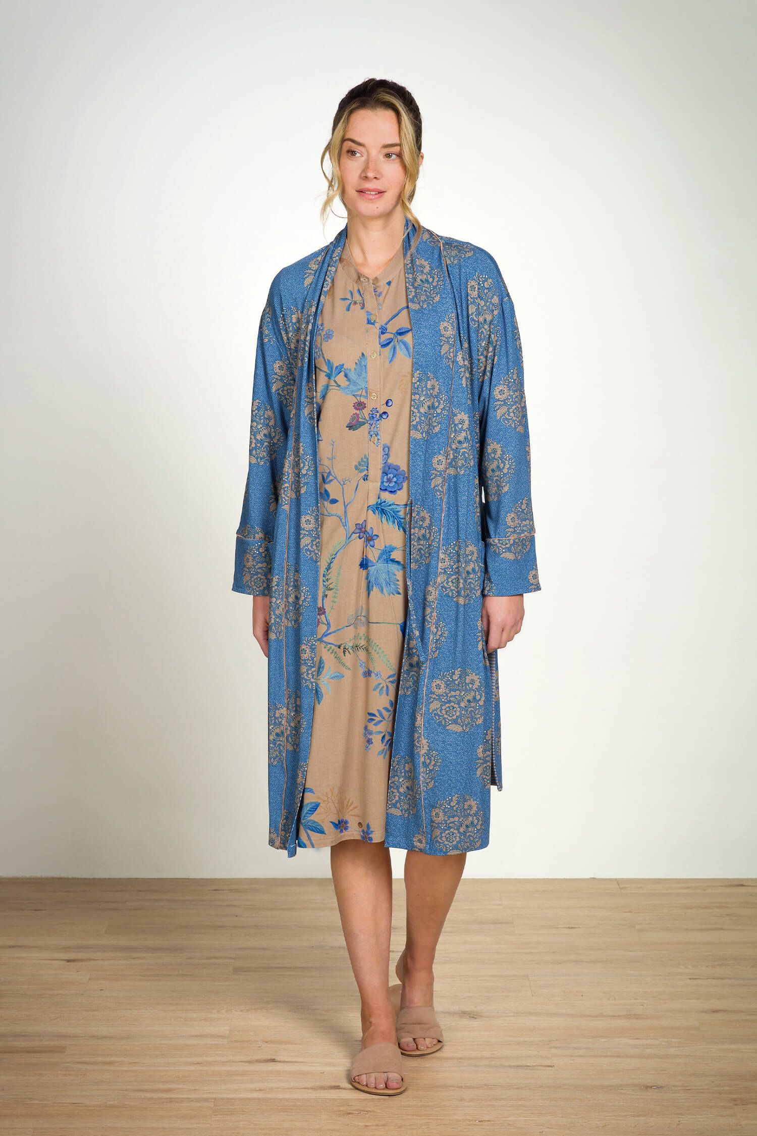 Dalia Nachthemd Korte Mouw Marigold Blauw