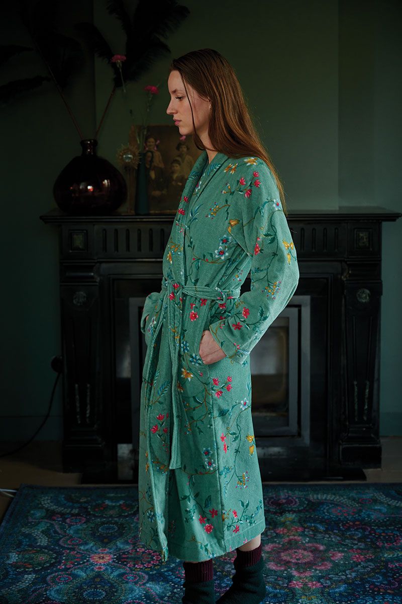 Badjas Les Fleurs Groen M