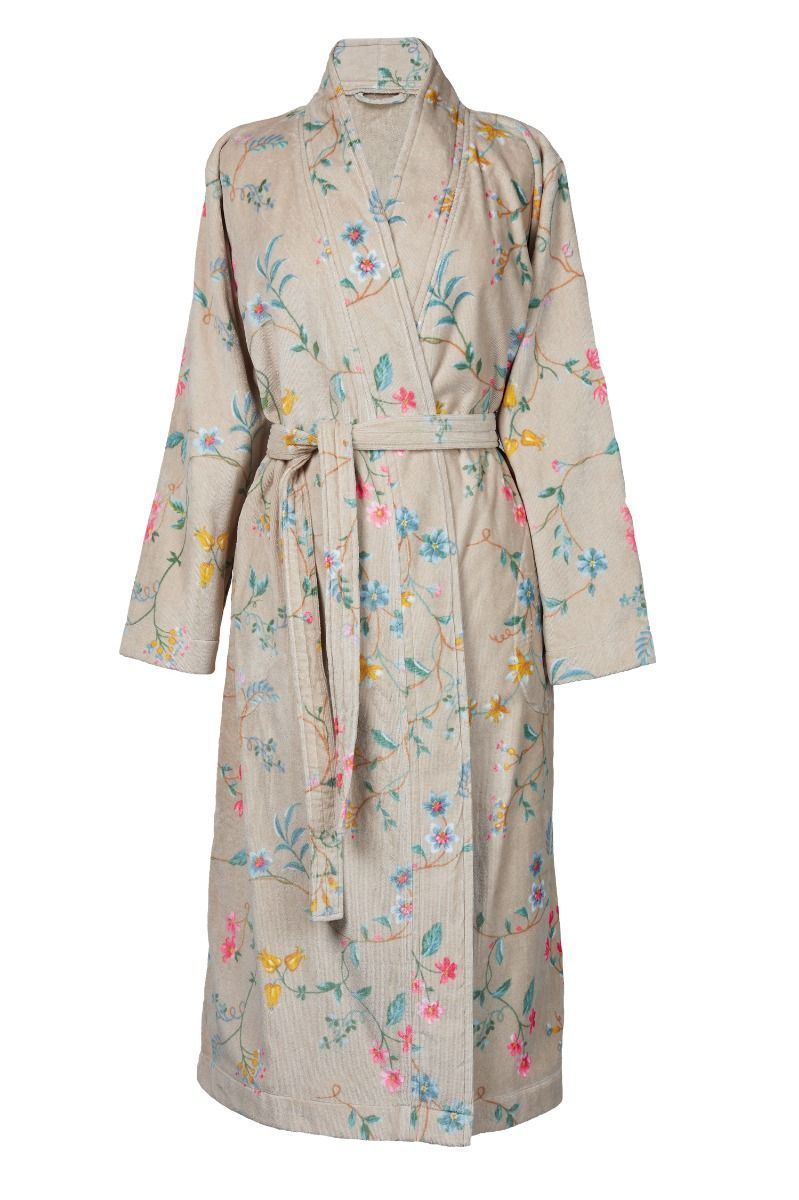 Bathrobe Les Fleurs Khaki XS