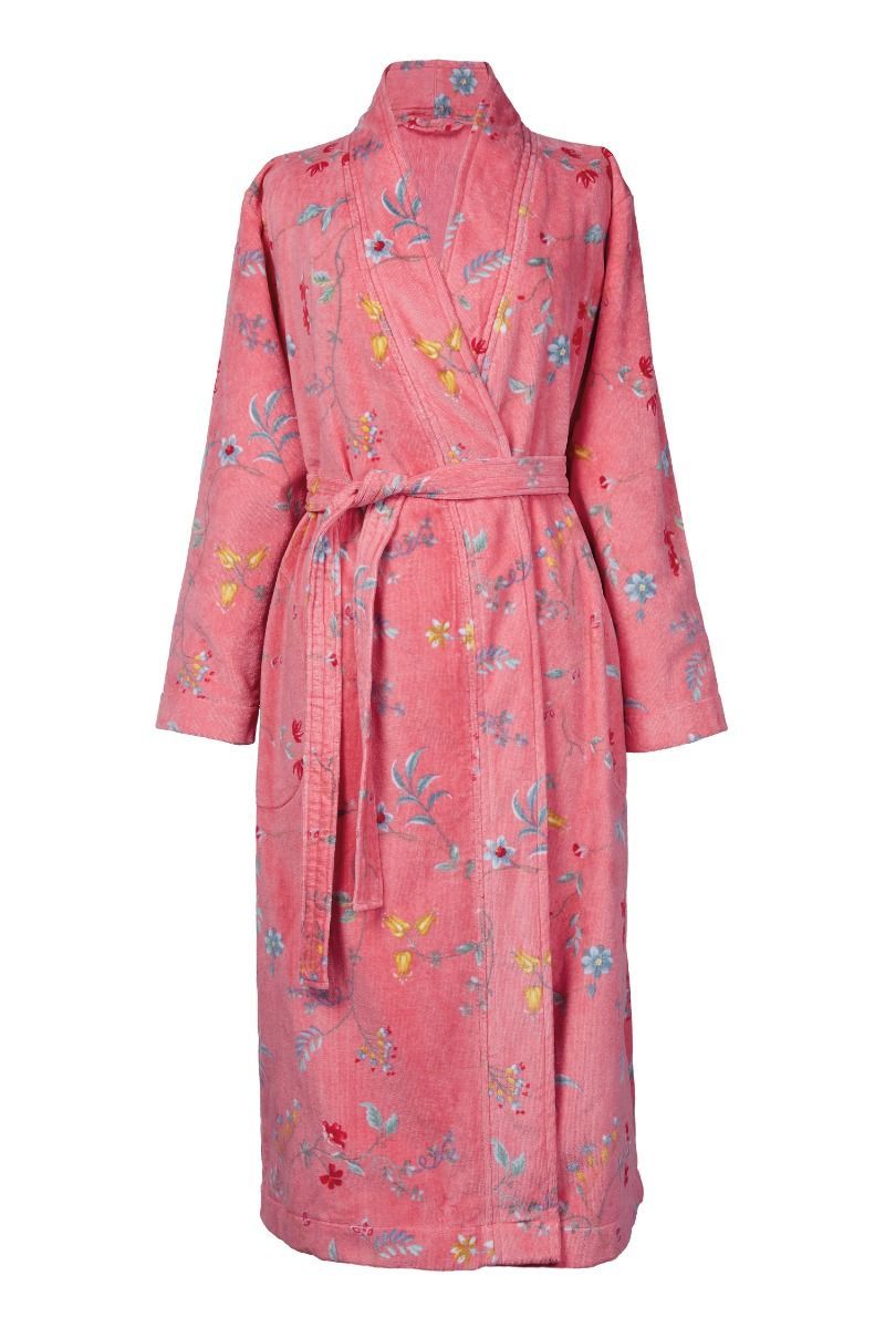 Badjas Les Fleurs Roze L