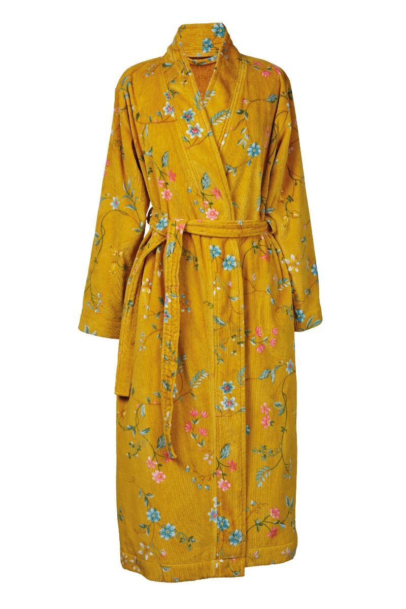 Bathrobe Les Fleurs Yellow XS