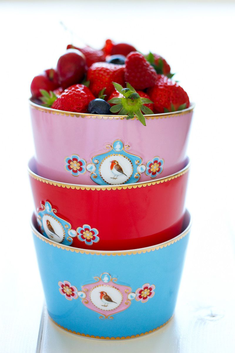 Bol Love Birds en Coloris Rouge 15 cm