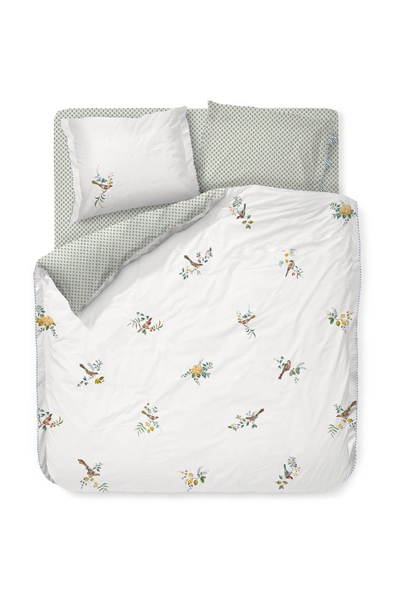 Bettbezug Little Birds Weiss