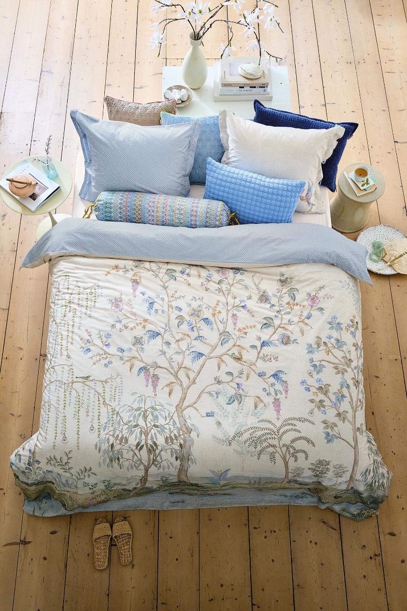 Ensemble housse de couette Marakele Blanc Cassé