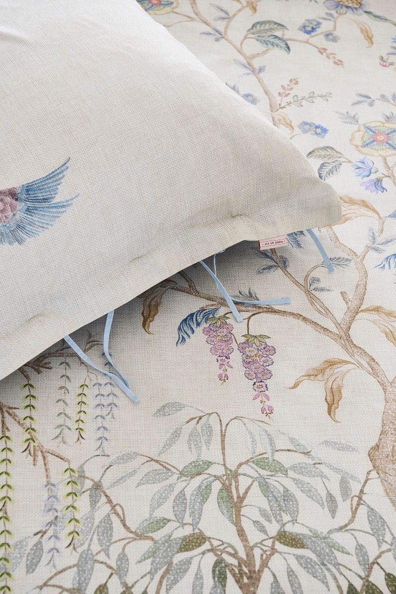 Ensemble housse de couette Marakele Blanc Cassé
