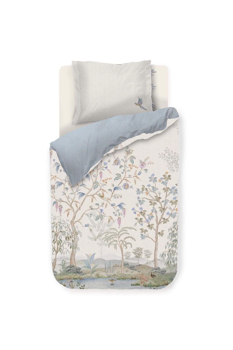 Ensemble housse de couette Marakele Blanc Cassé