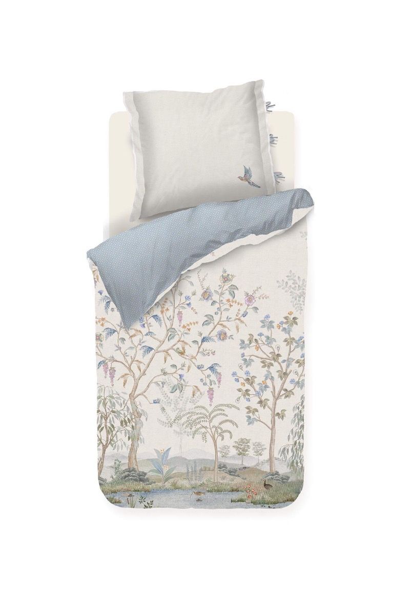 Ensemble housse de couette Marakele Blanc Cassé