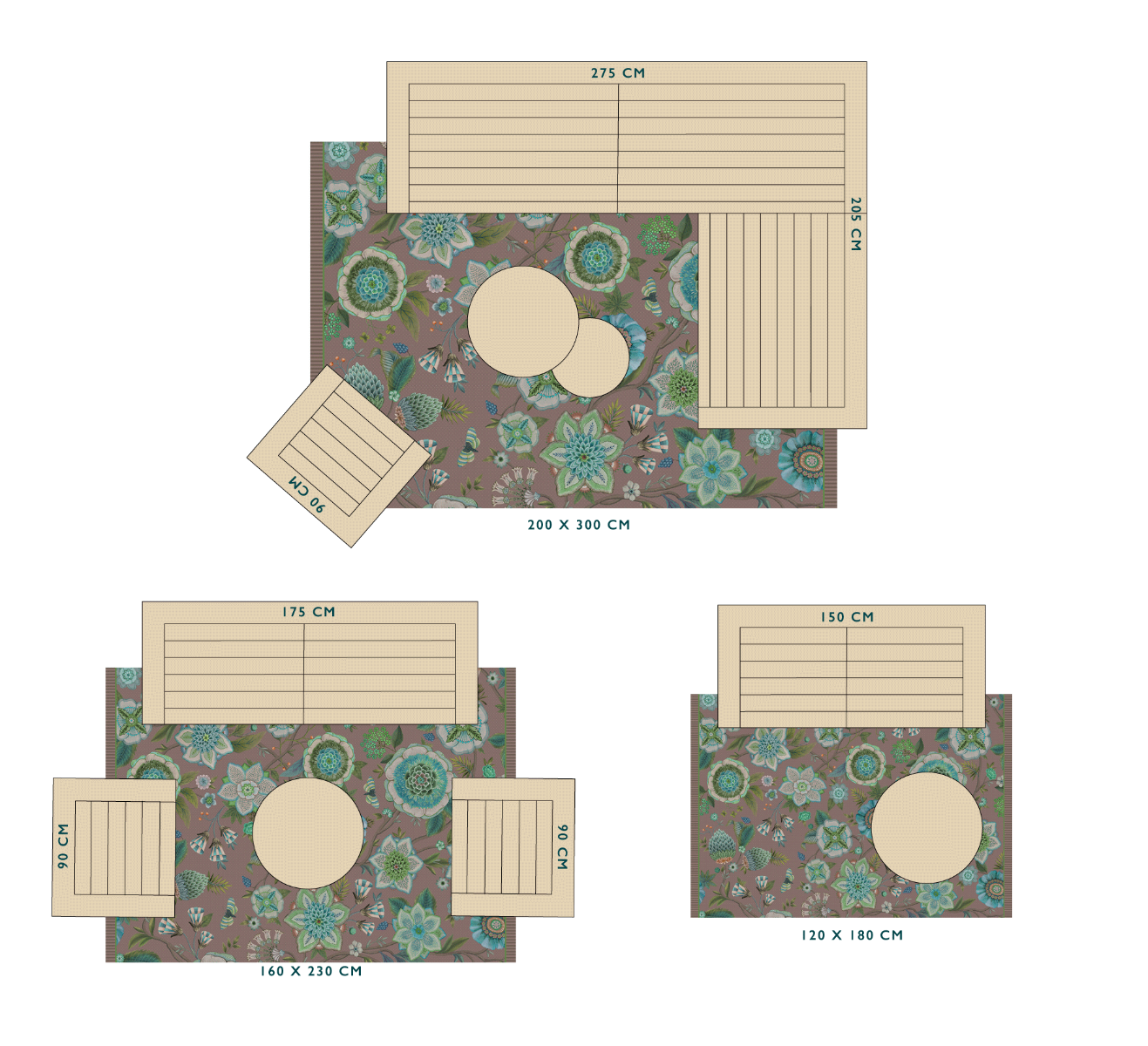 Tapis Extérieur Viva la Vida by Pip Vert Clair
