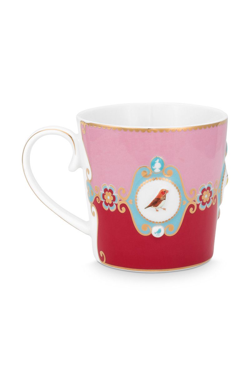 Love Birds Tasse Gross Rot/Rosa