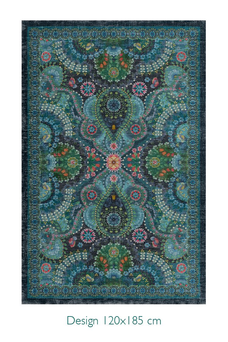 Tapis Moon Delight par Pip Bleu Foncé