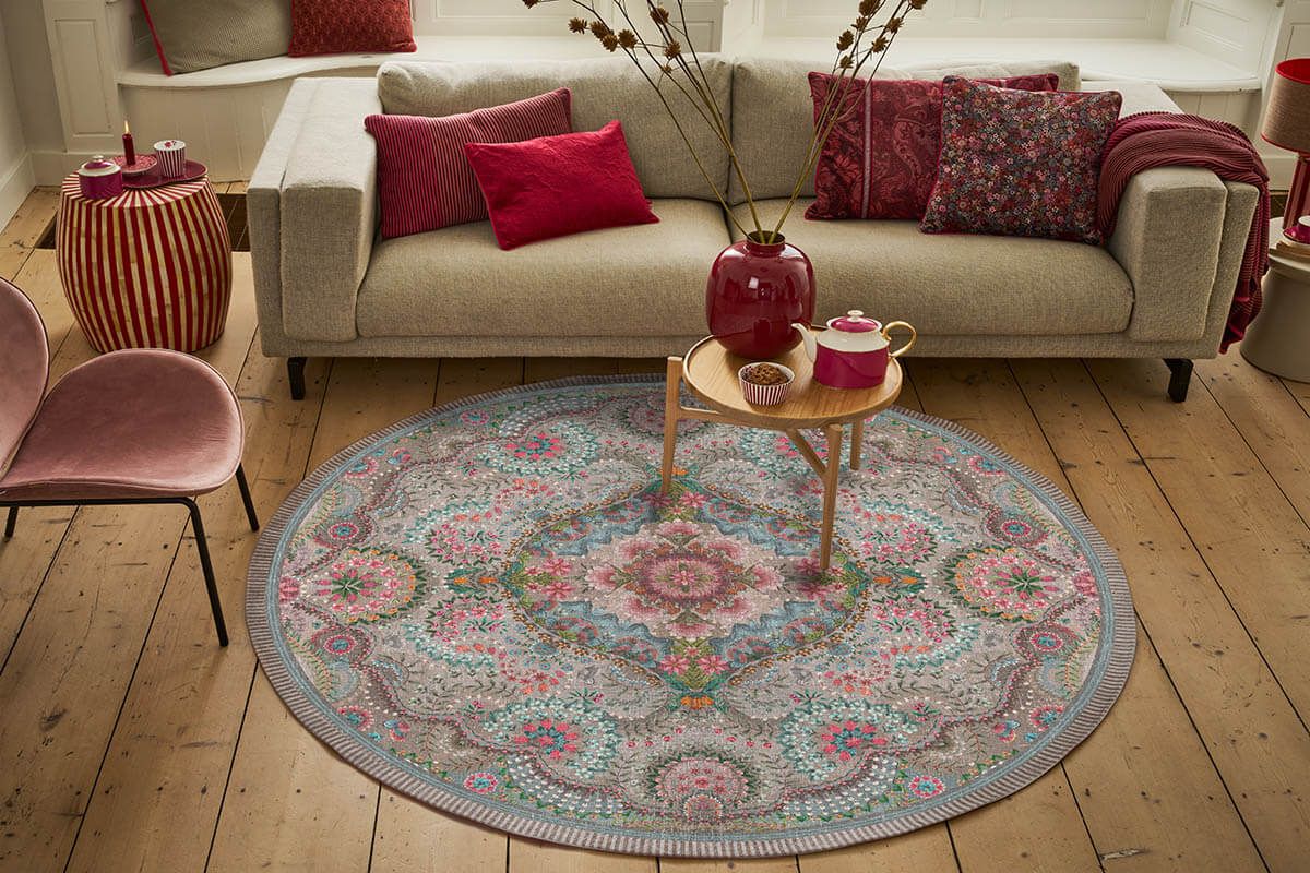 Tapis Rond Moon Delight by Pip Pastel Kaki