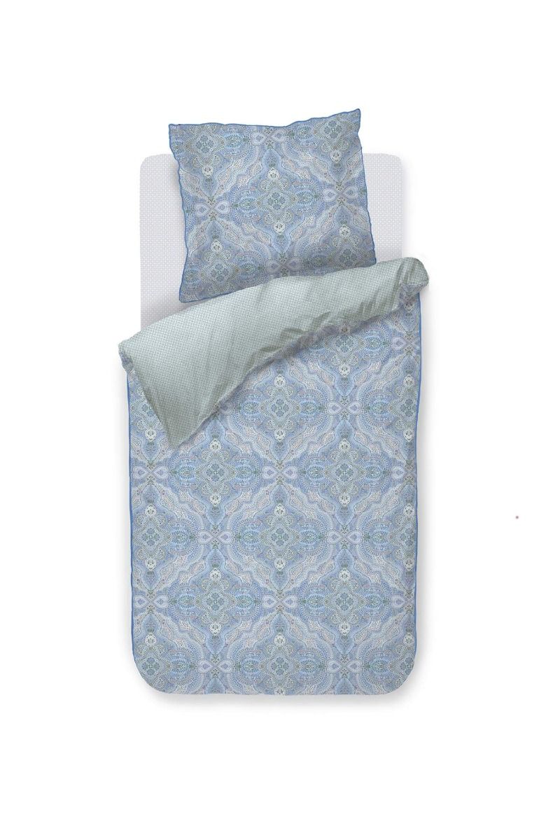Duvet Cover Set Moon Flower Light Blue